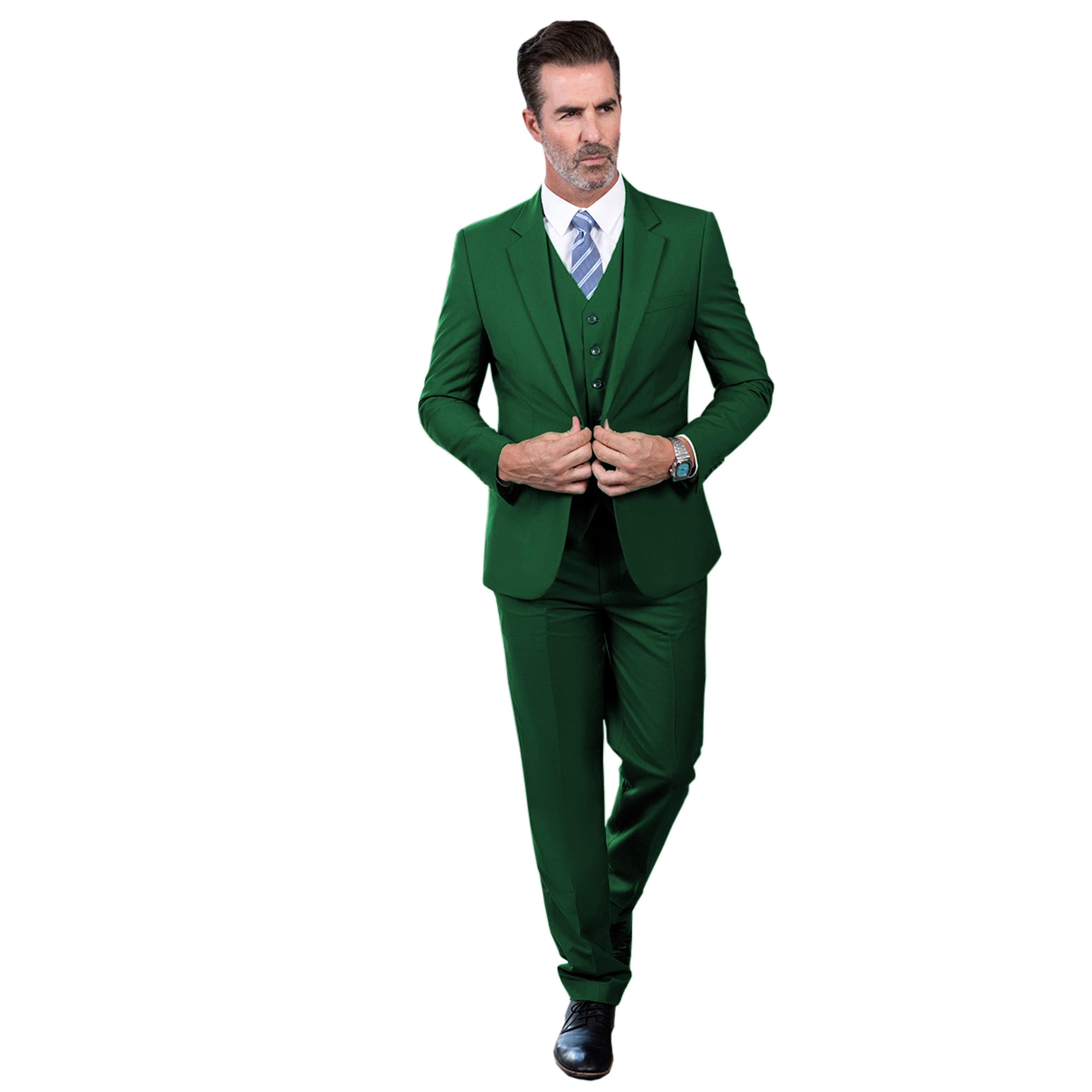 Ceehuteey Men’s Pieces Notch Lapel Suit – Green R Ceehuteey Men’s Pieces Notch Lapel Suit – Green R