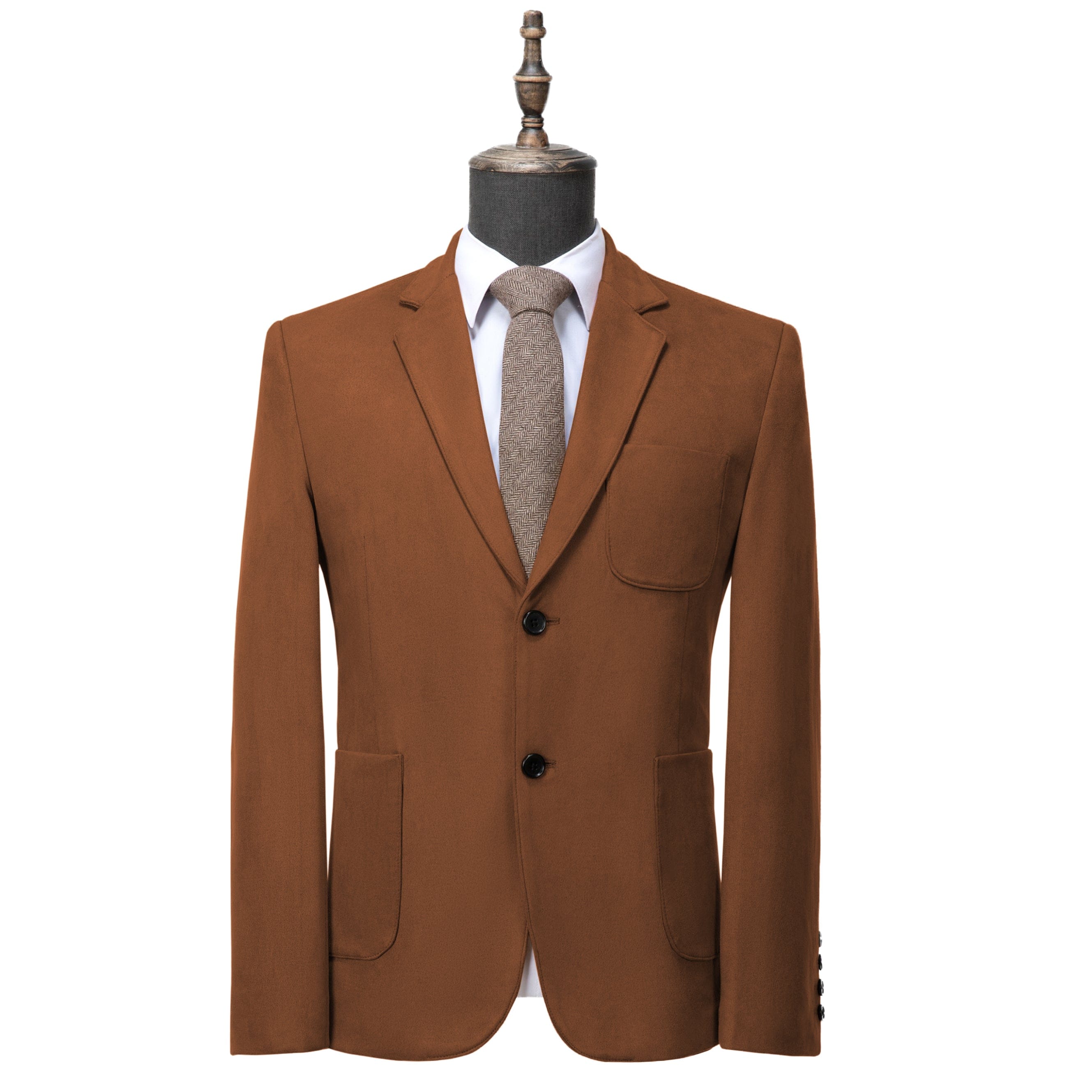 Ceehuteey Suede Men’s Notch Lapel Blazer – Brown R Ceehuteey Suede Men’s Notch Lapel Blazer – Brown R