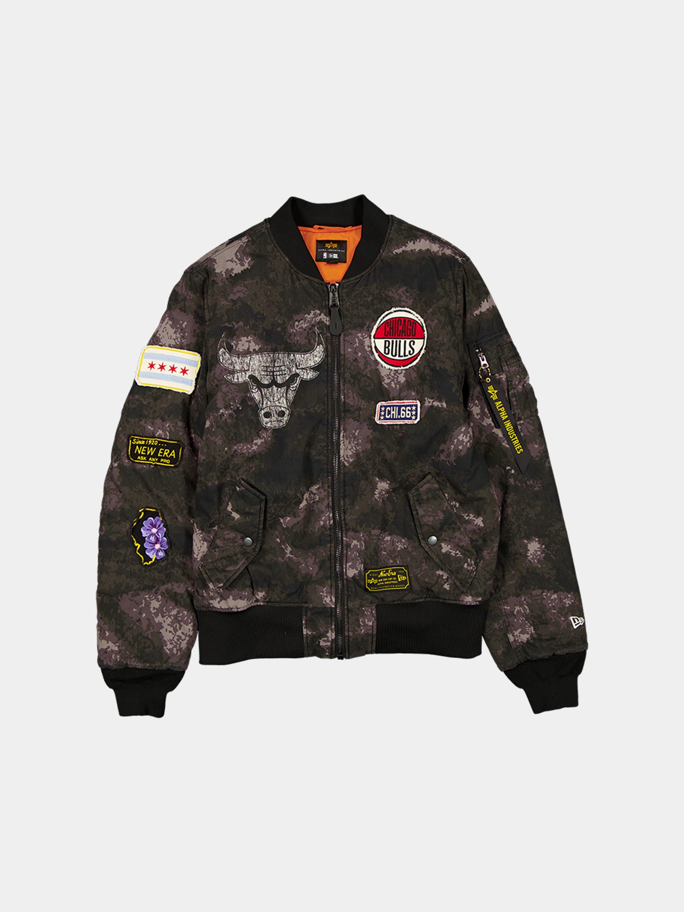 CHICAGO BULLS X ALPHA X NEW ERA MA- BOMBER JACKET BLACK CAMO CHICAGO BULLS X ALPHA X NEW ERA MA- BOMBER JACKET BLACK CAMO
