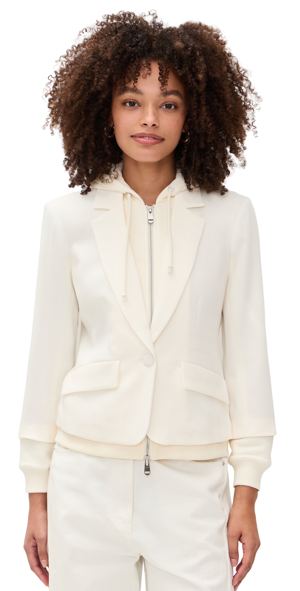 Cinq à Sept Zip Up Le Petit Khloe Blazer IvoryIvory Cinq à Sept Zip Up Le Petit Khloe Blazer IvoryIvory