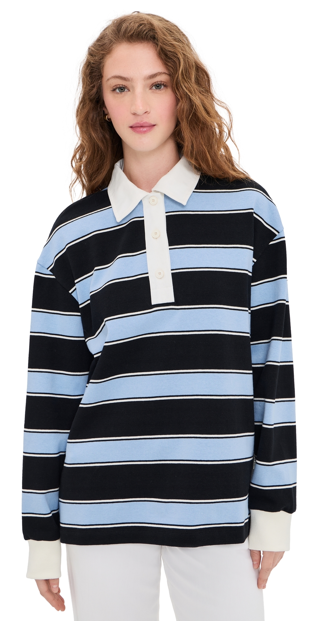 Closed Striped Rugby Shirt Sky Blue Closed Striped Rugby Shirt Sky Blue