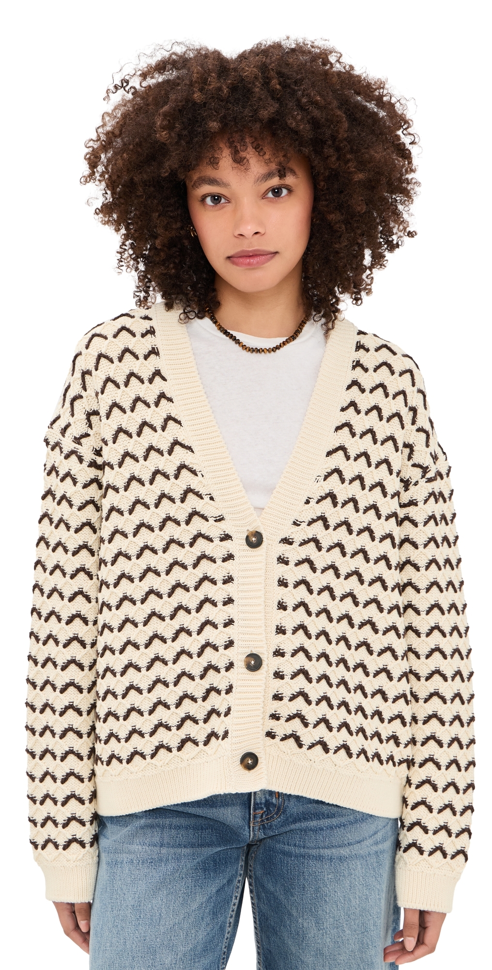 Closed V Neck Cardigan Witherit Beige Closed V Neck Cardigan Witherit Beige