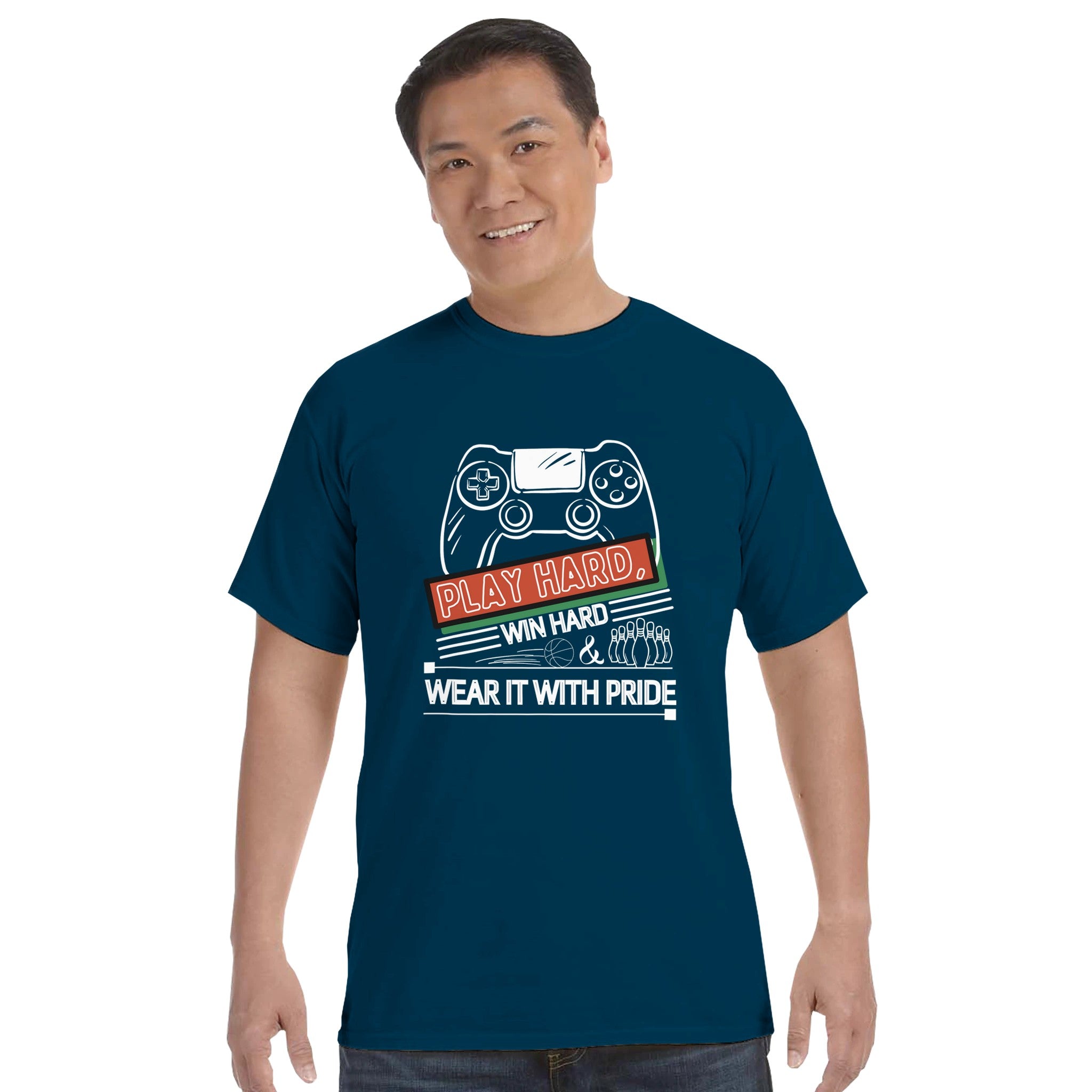 Play Hard Comfort Colors Gamer Gift Shirt – L denim Play Hard Comfort Colors Gamer Gift Shirt – L denim