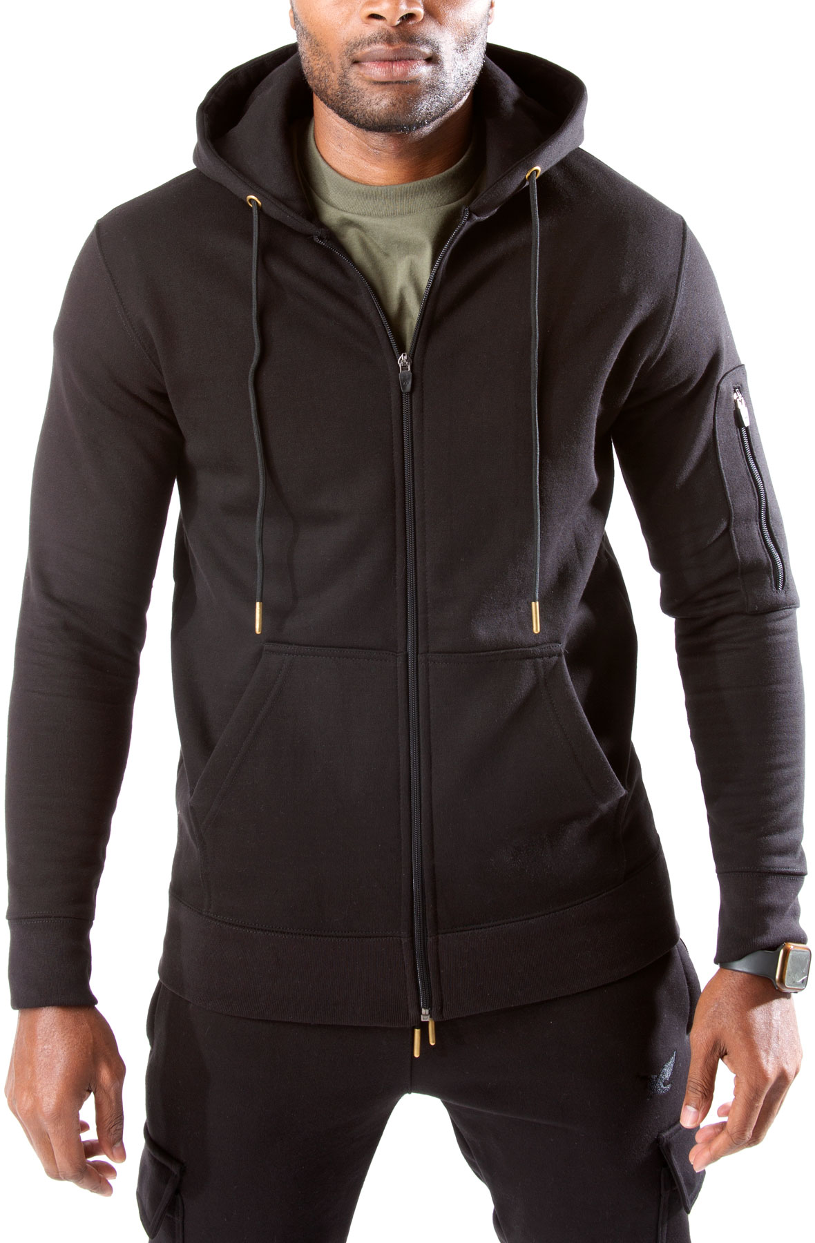 Men Full Zip Up Hoodie Black Sweatshirts Black Men Full Zip Up Hoodie Black Sweatshirts Black