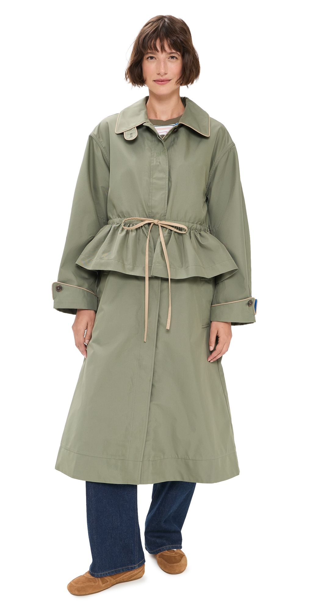Damson Madder Myrtle Trench Coat Sage Damson Madder Myrtle Trench Coat Sage