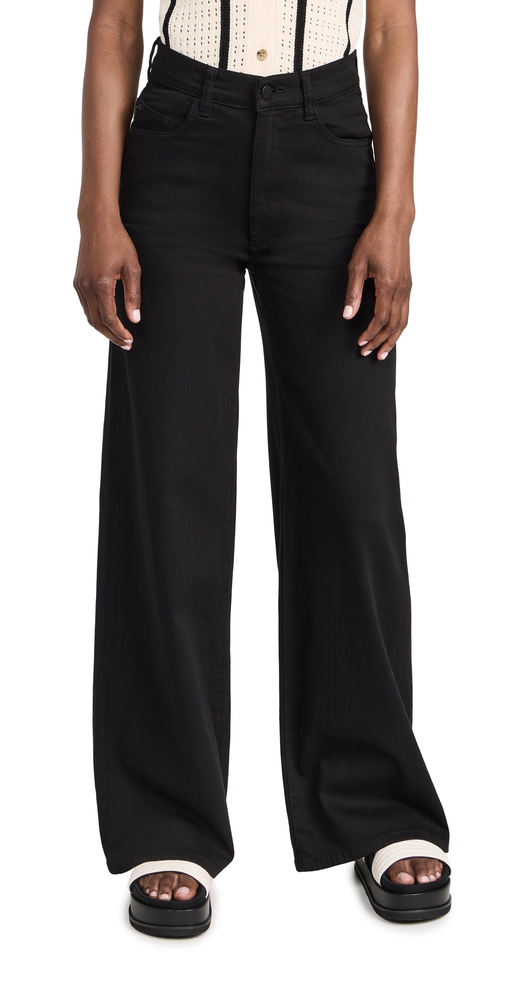 DL Hepburn Wide Leg: High Rise Vintage Jeans Jet Black DL Hepburn Wide Leg: High Rise Vintage Jeans Jet Black