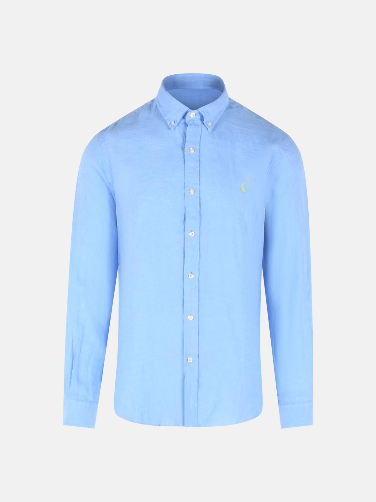 POLO RALPH LAUREN Light Blue Linen Shirt