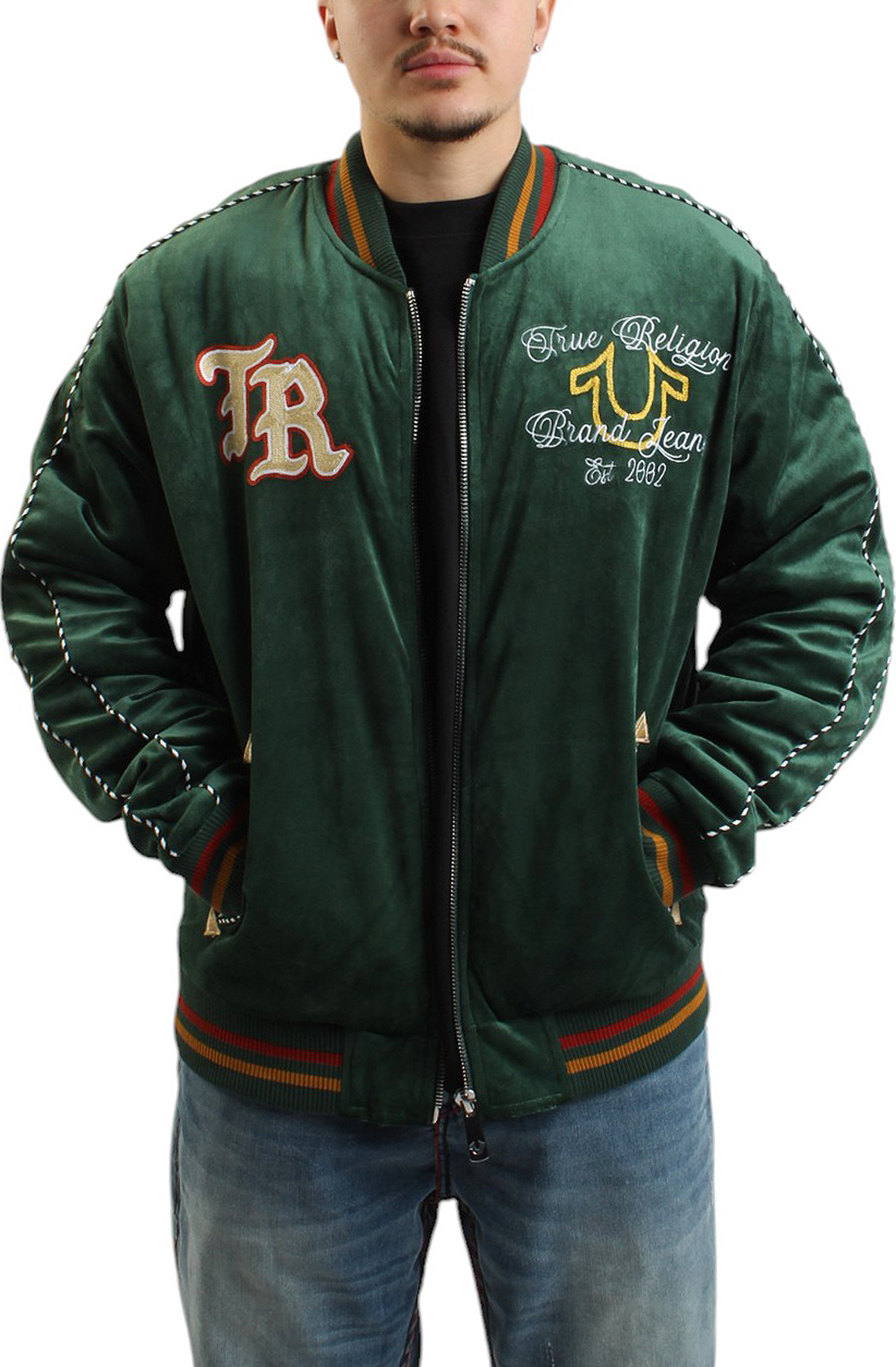 Men Western Velvet Bomber Jacket Dark Green Jackets Dark Green Men Western Velvet Bomber Jacket Dark Green Jackets Dark Green