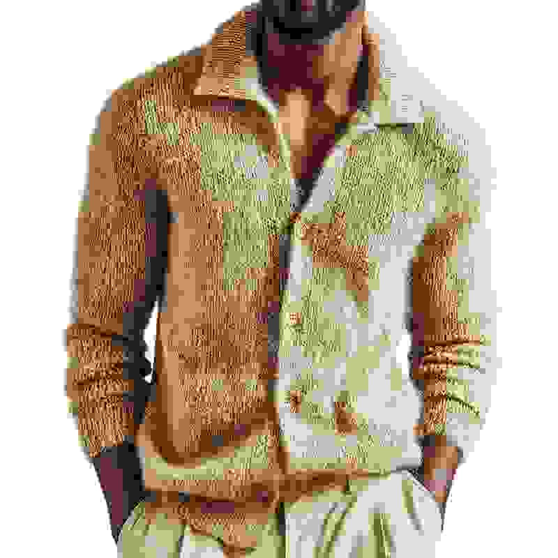 Men’s Retro Casual Knitted Lapel Sweater Cardigan MTAITO Men’s Retro Casual Knitted Lapel Sweater Cardigan MTAITO