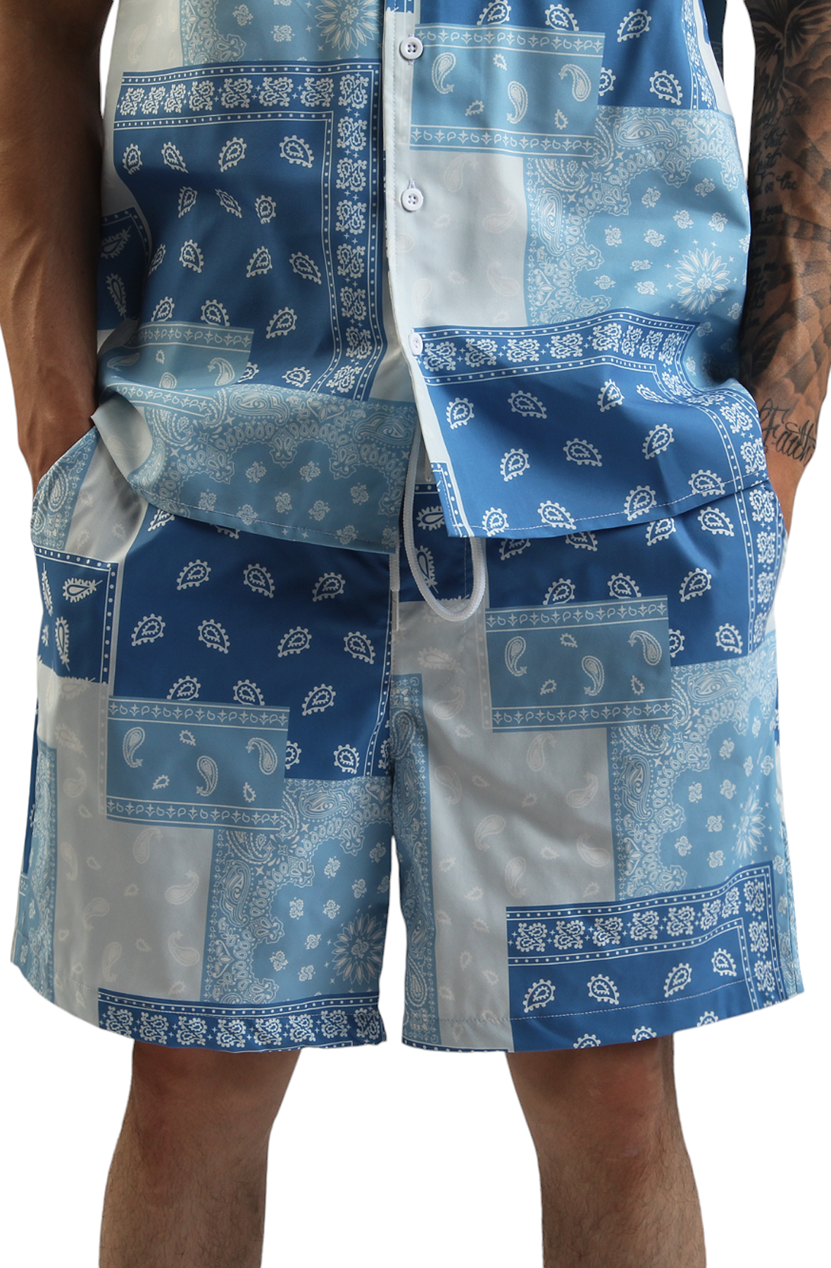 Men Paisley V Woven Short University Blue Shorts M University Blue Men Paisley V Woven Short University Blue Shorts M University Blue