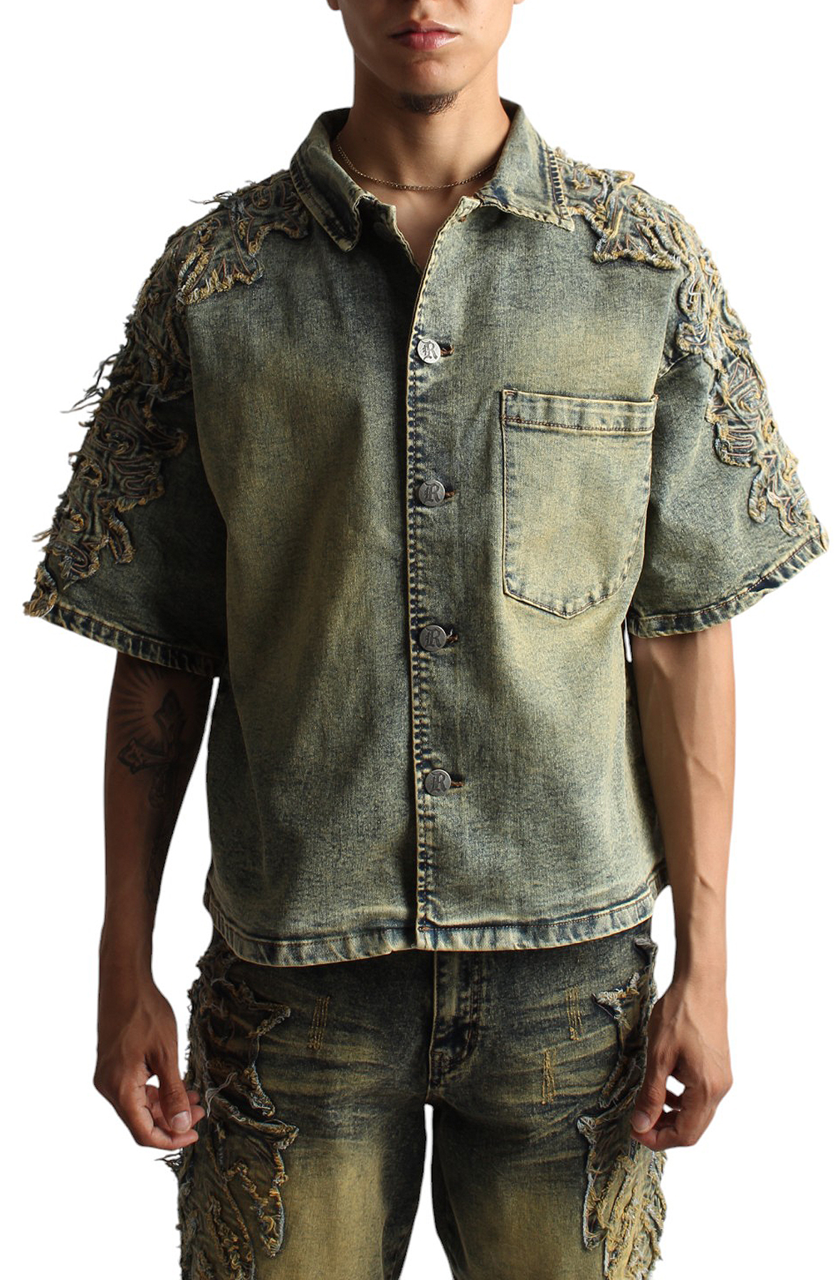 Tribal Patch Denim Shirt Tribal Patch Denim Shirt