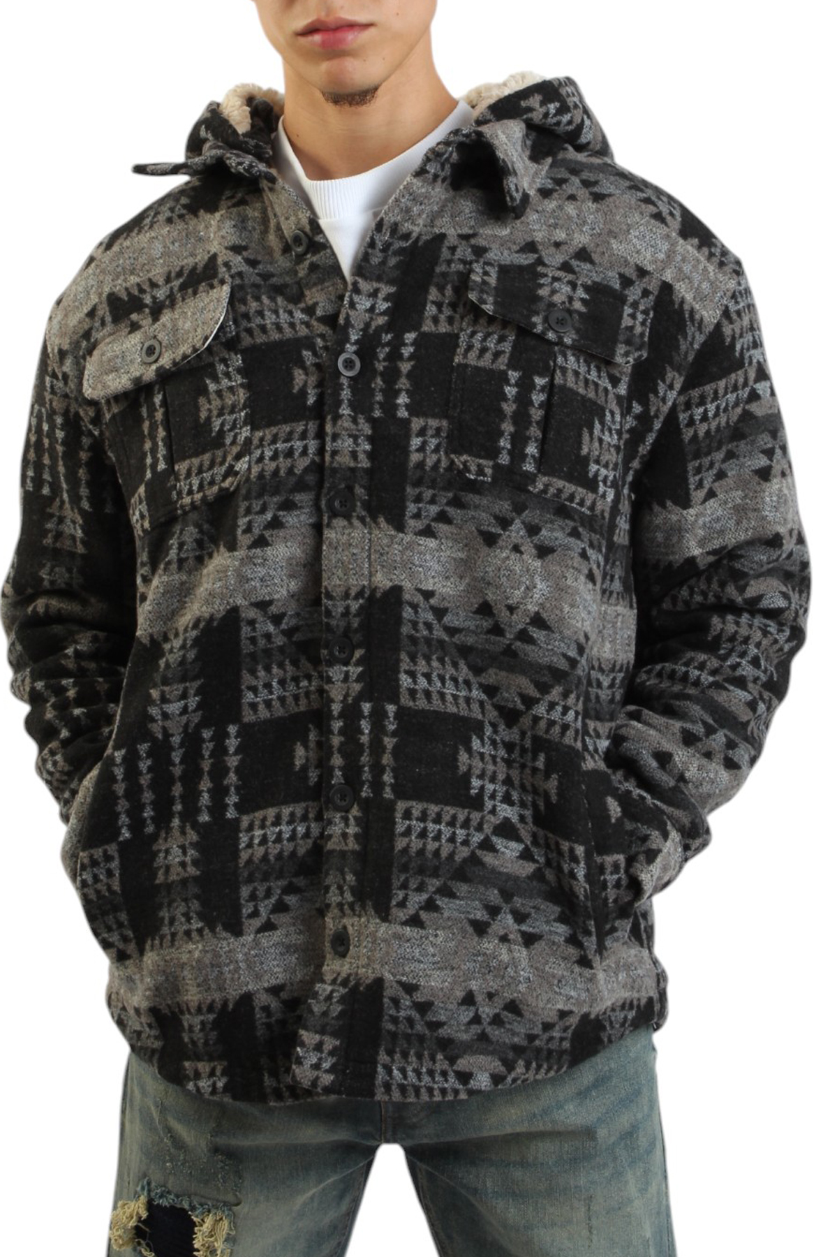 Tribal Hooded Overshirt Tribal Hooded Overshirt