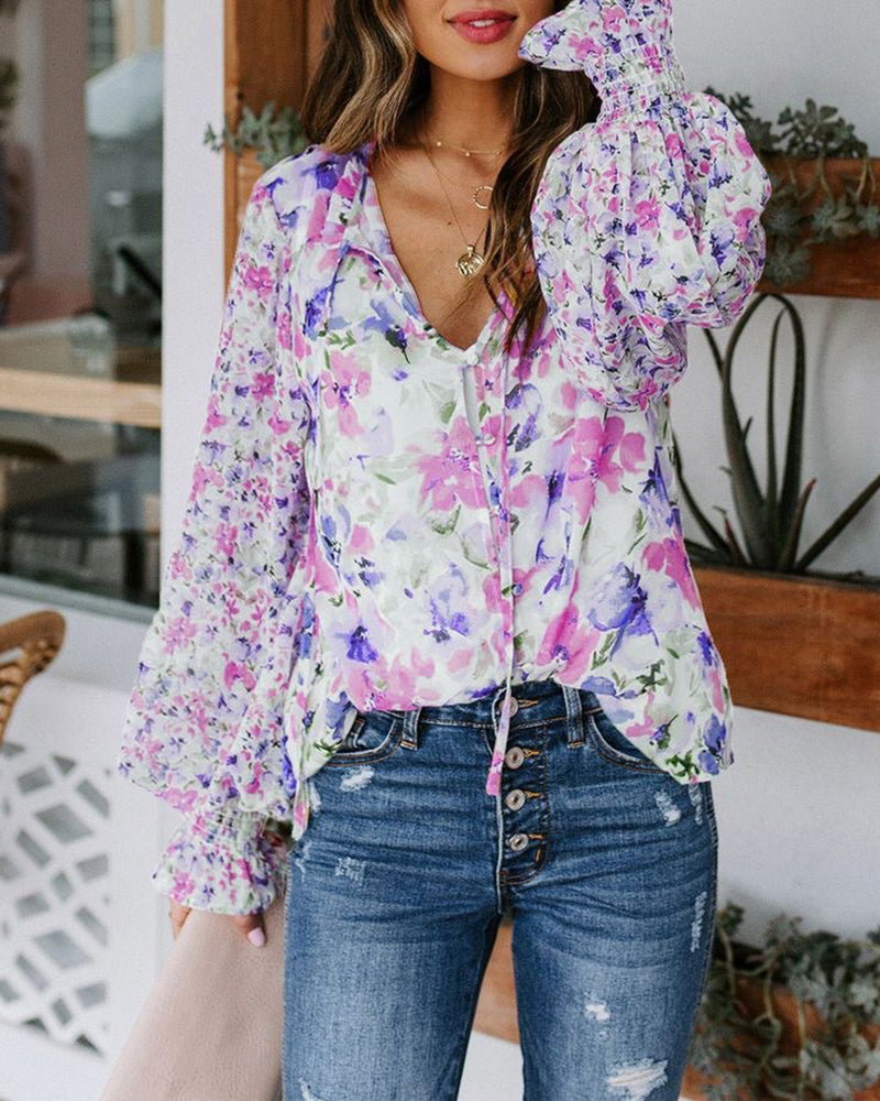 Zeagoo Long Sleeve Boho Drawstring Floral Print V Neck Shirt Buttoned Blouse Casual Tunic Tops – Rose Red Zeagoo Long Sleeve Boho Drawstring Floral Print V Neck Shirt Buttoned Blouse Casual Tunic Tops – Rose Red