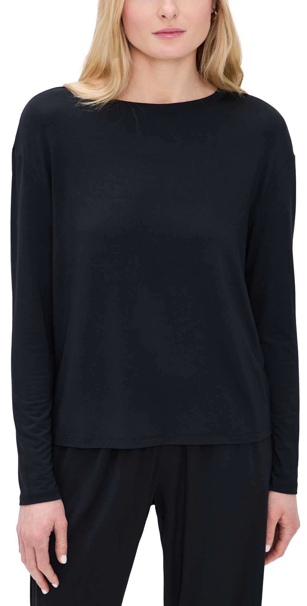 Eberjey Gisele Separates Long Sleeve Top Black Eberjey Gisele Separates Long Sleeve Top Black