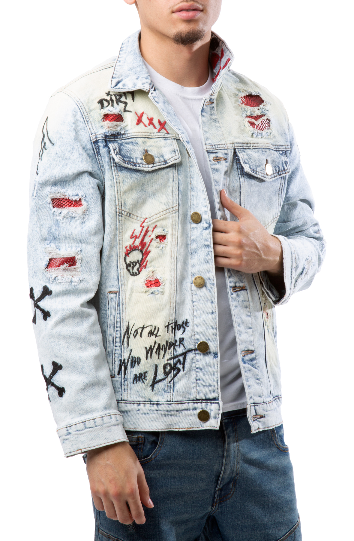 Men Judgment Day Denim Jacket Bleach Blue Tint Jackets Bleach Blue Tint Men Judgment Day Denim Jacket Bleach Blue Tint Jackets Bleach Blue Tint