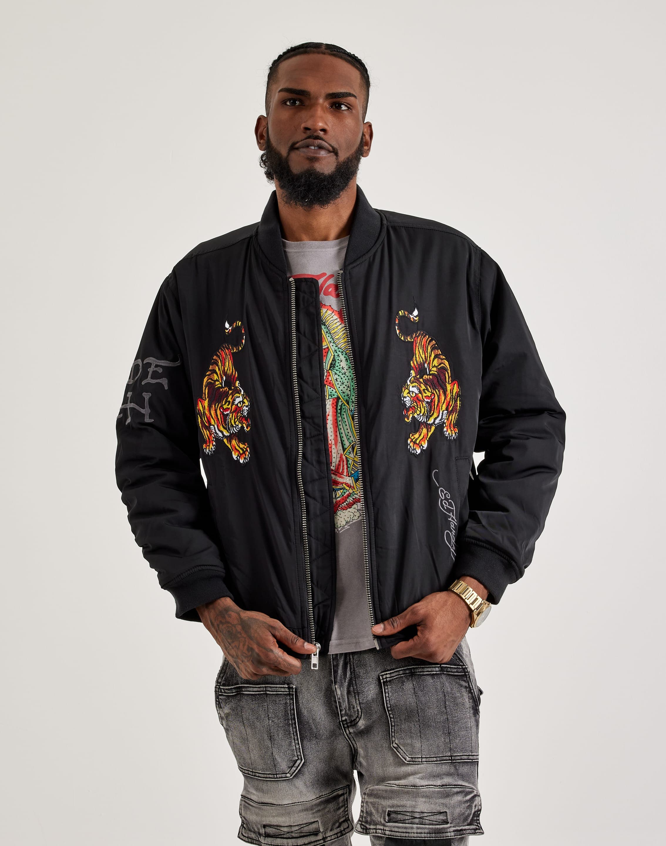 Ed Hardy Tiger Bomber Jacket Ed Hardy Tiger Bomber Jacket