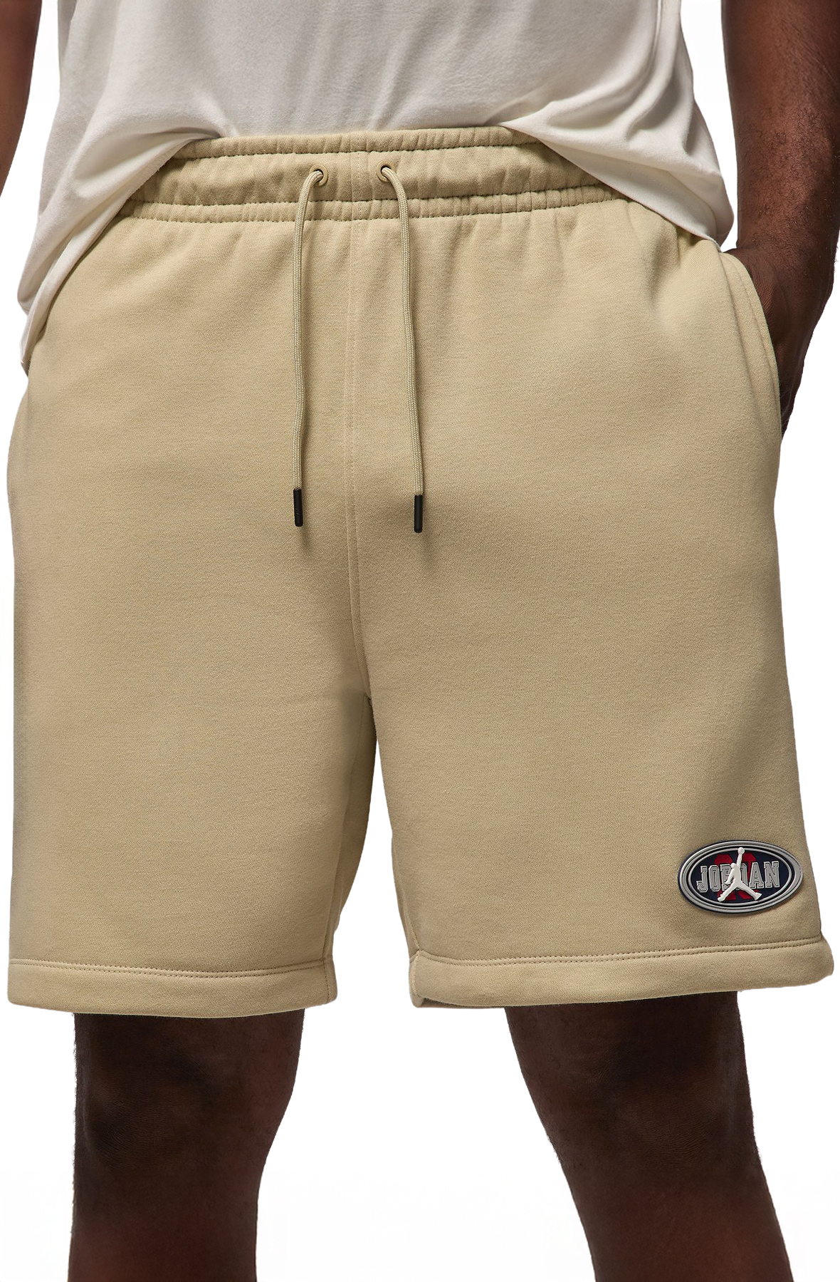 Men Brooklyn Fleece Shorts Desert KhakiLt Smoke Grey Shorts M Desert KhakiLt Smoke Grey