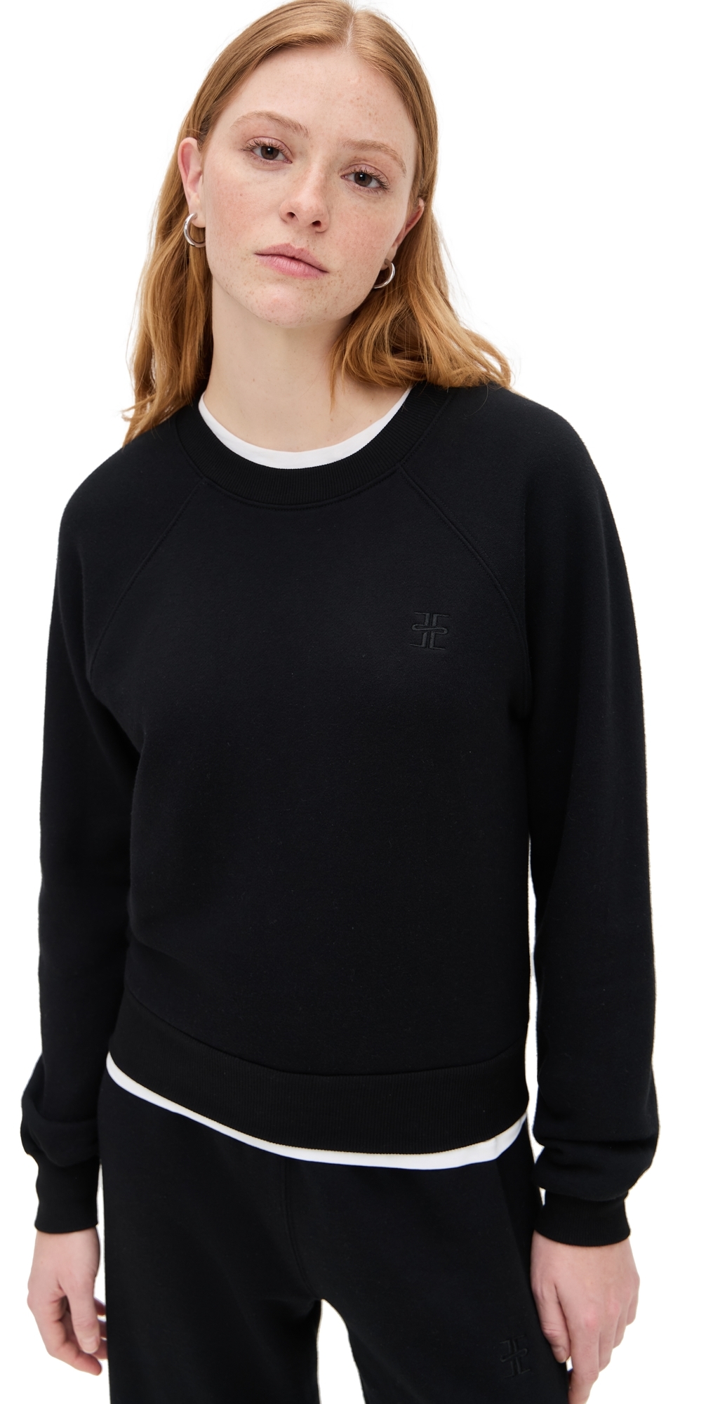 Éterne Shrunken Raglan Sweatshirt Black Éterne Shrunken Raglan Sweatshirt Black