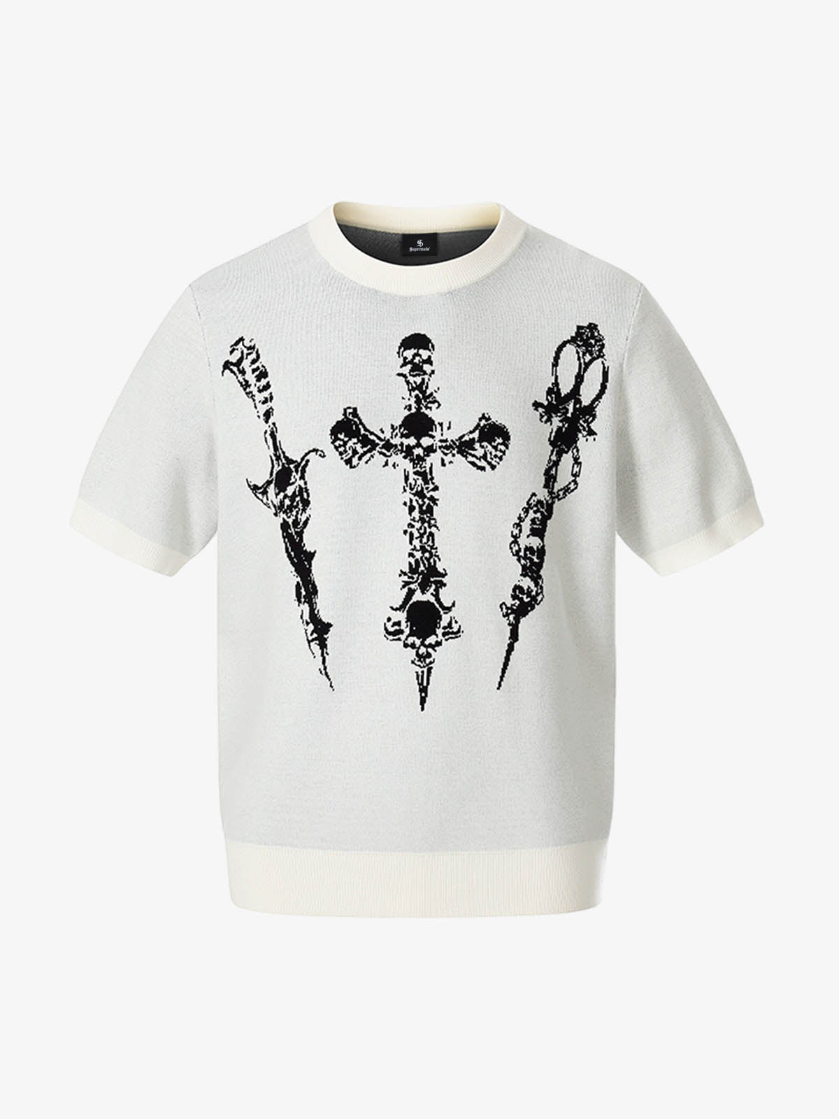 Gothic Cross Graphic Knit T Shirt Gothic Cross Graphic Knit T Shirt