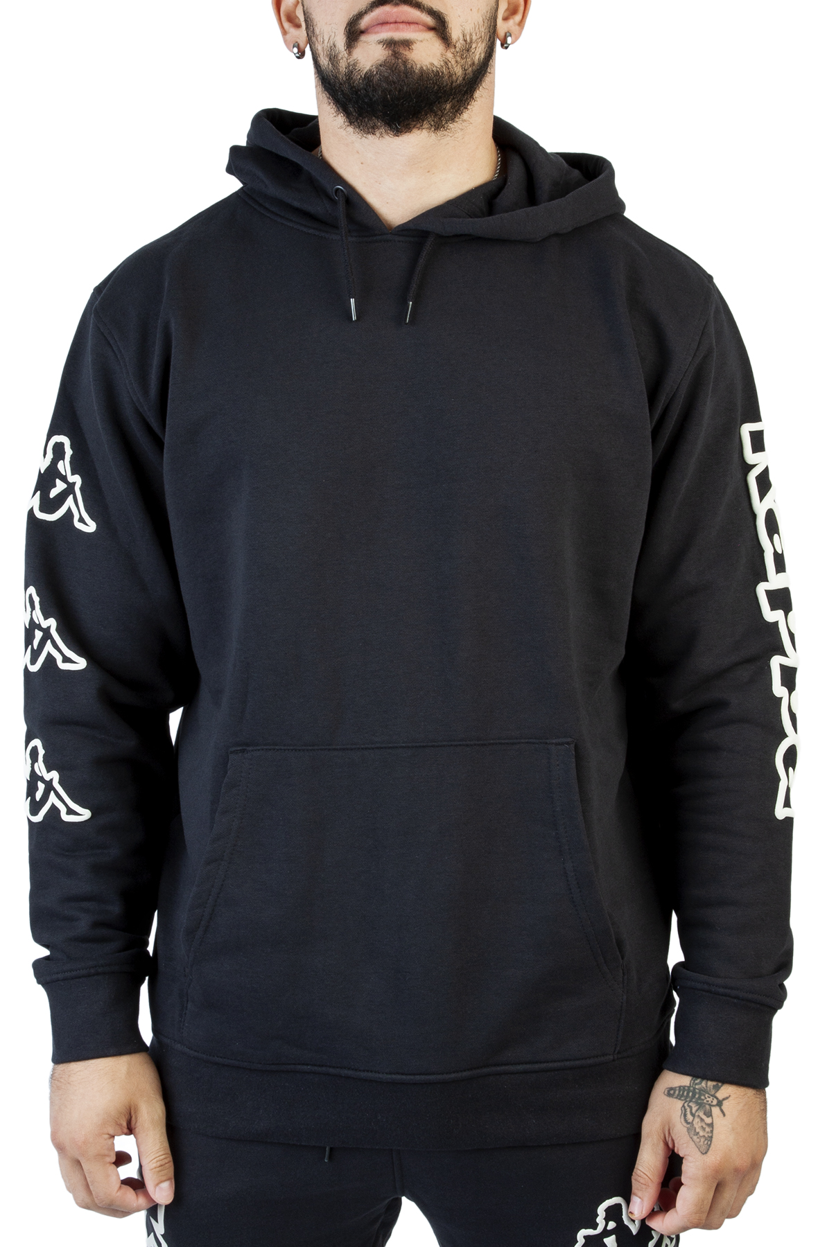 Men Logo AVO Hoodie Black-Beige-Black Smoke Sweatshirts Black-Beige Men Logo AVO Hoodie Black-Beige-Black Smoke Sweatshirts Black-Beige