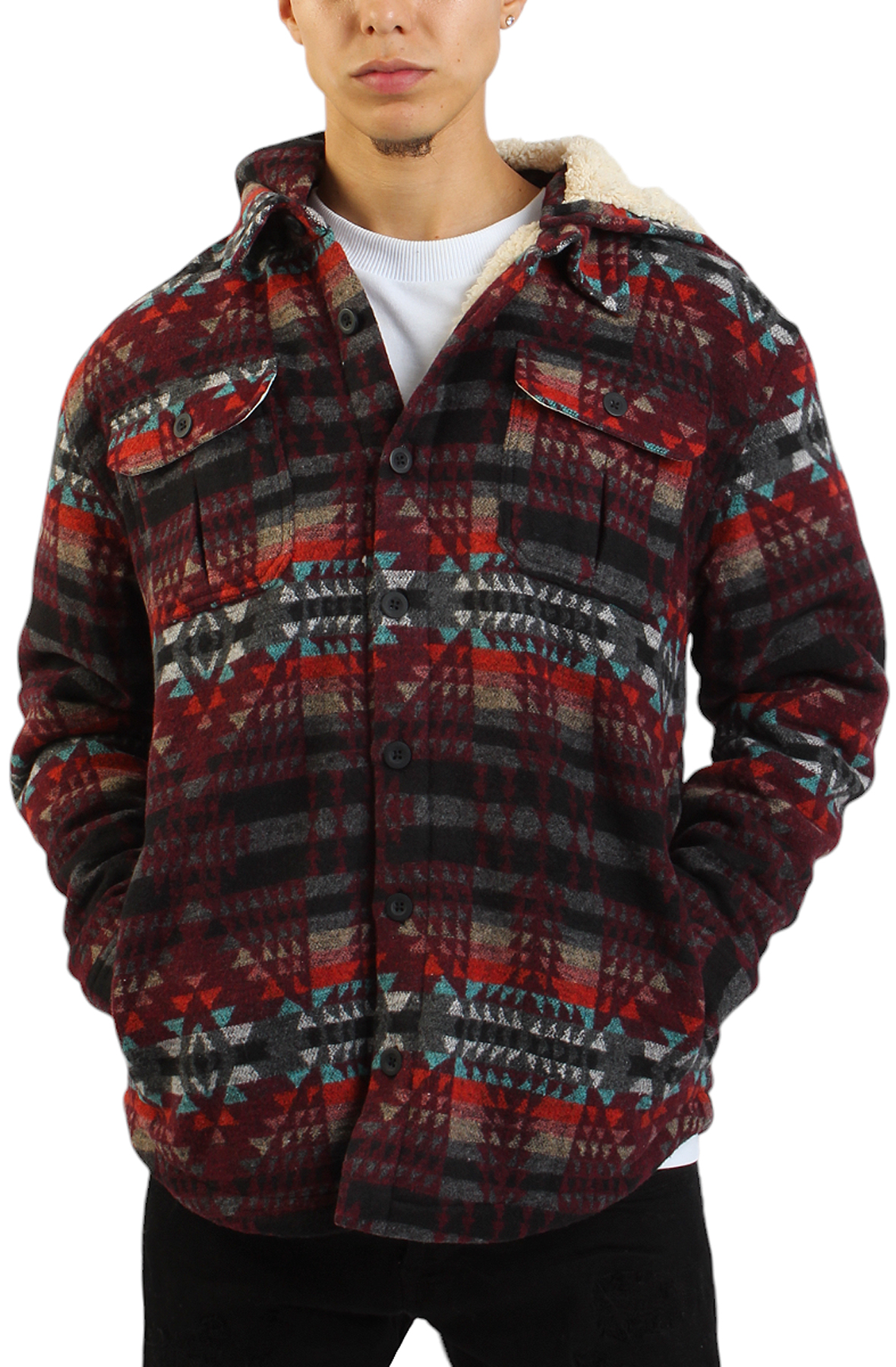 Tribal Hooded Overshirt Tribal Hooded Overshirt