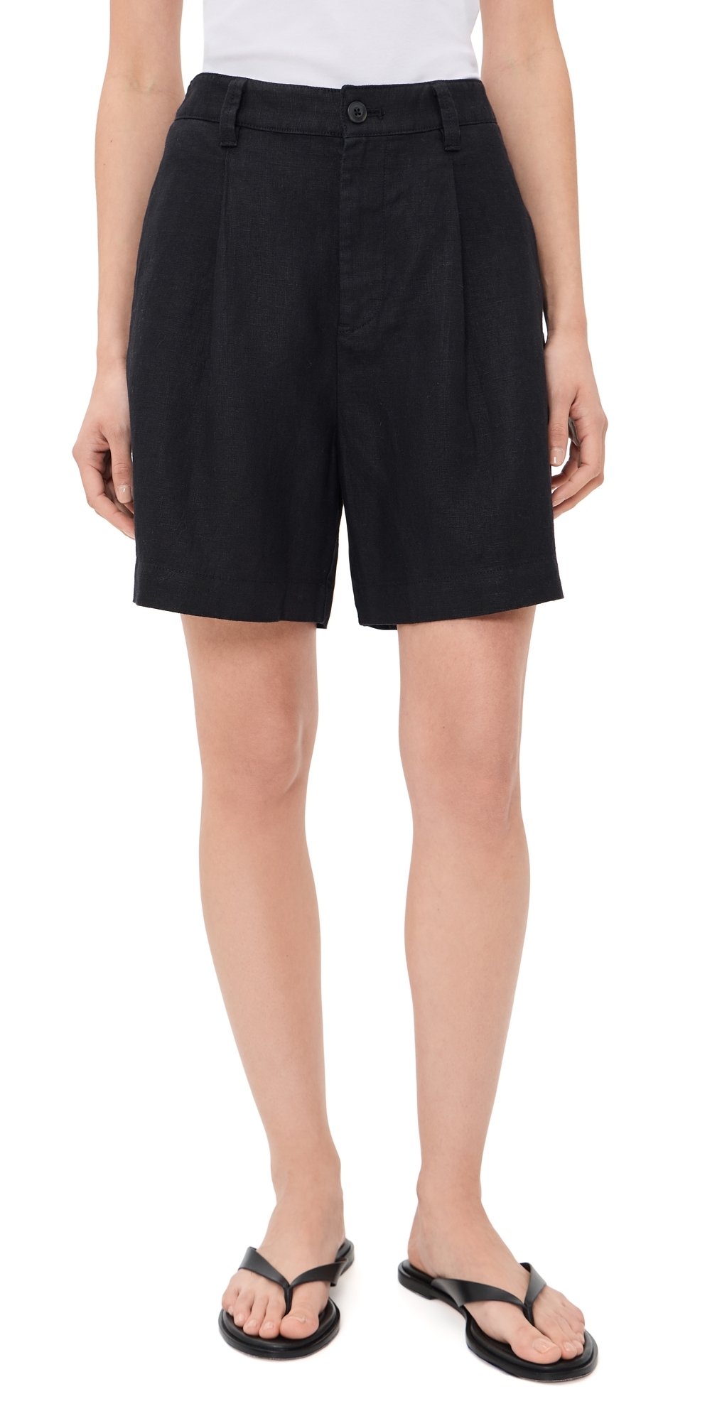 Faherty Sun Strider Pleated Shorts Black Faherty Sun Strider Pleated Shorts Black