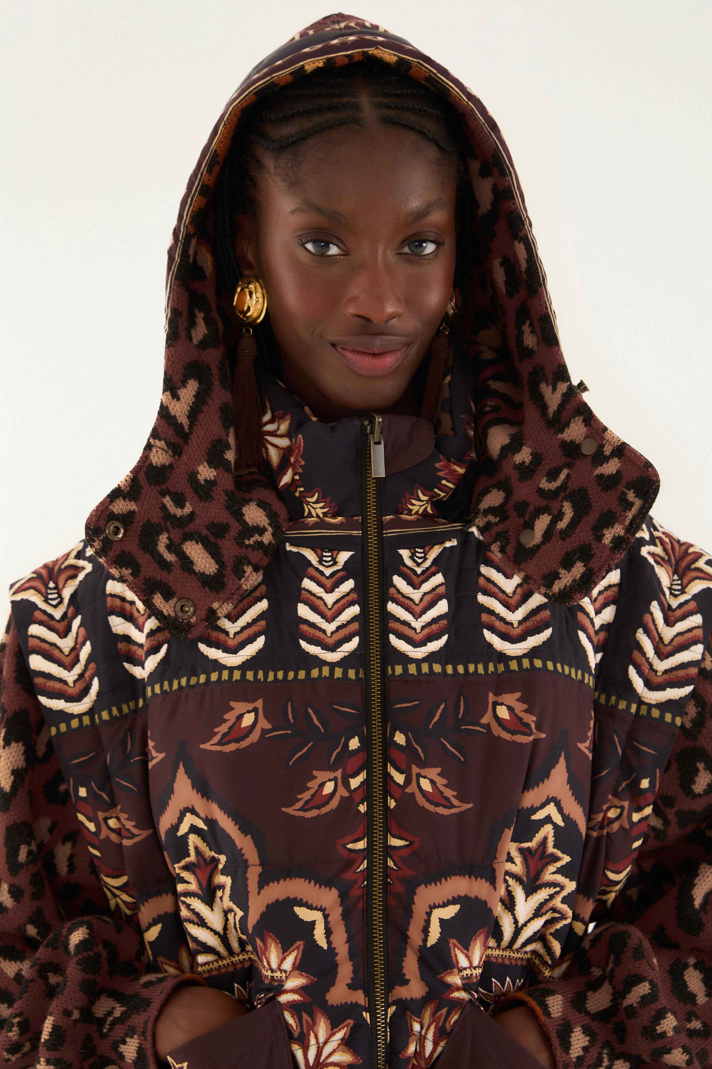 Brown Winter Ainika Puffer Jacket, WINTER AINIKA BROWN