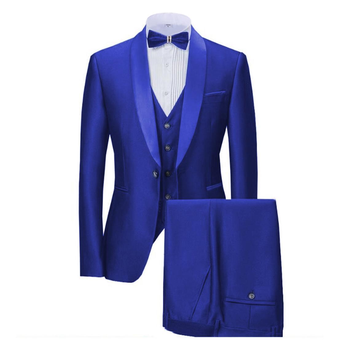 Menseventwear Fashion Men’s Pieces Mens Suit Shawl Lapel Flat Tuxedos Blazer+vest+Pants Menseventwear Fashion Men’s Pieces Mens Suit Shawl Lapel Flat Tuxedos Blazer+vest+Pants