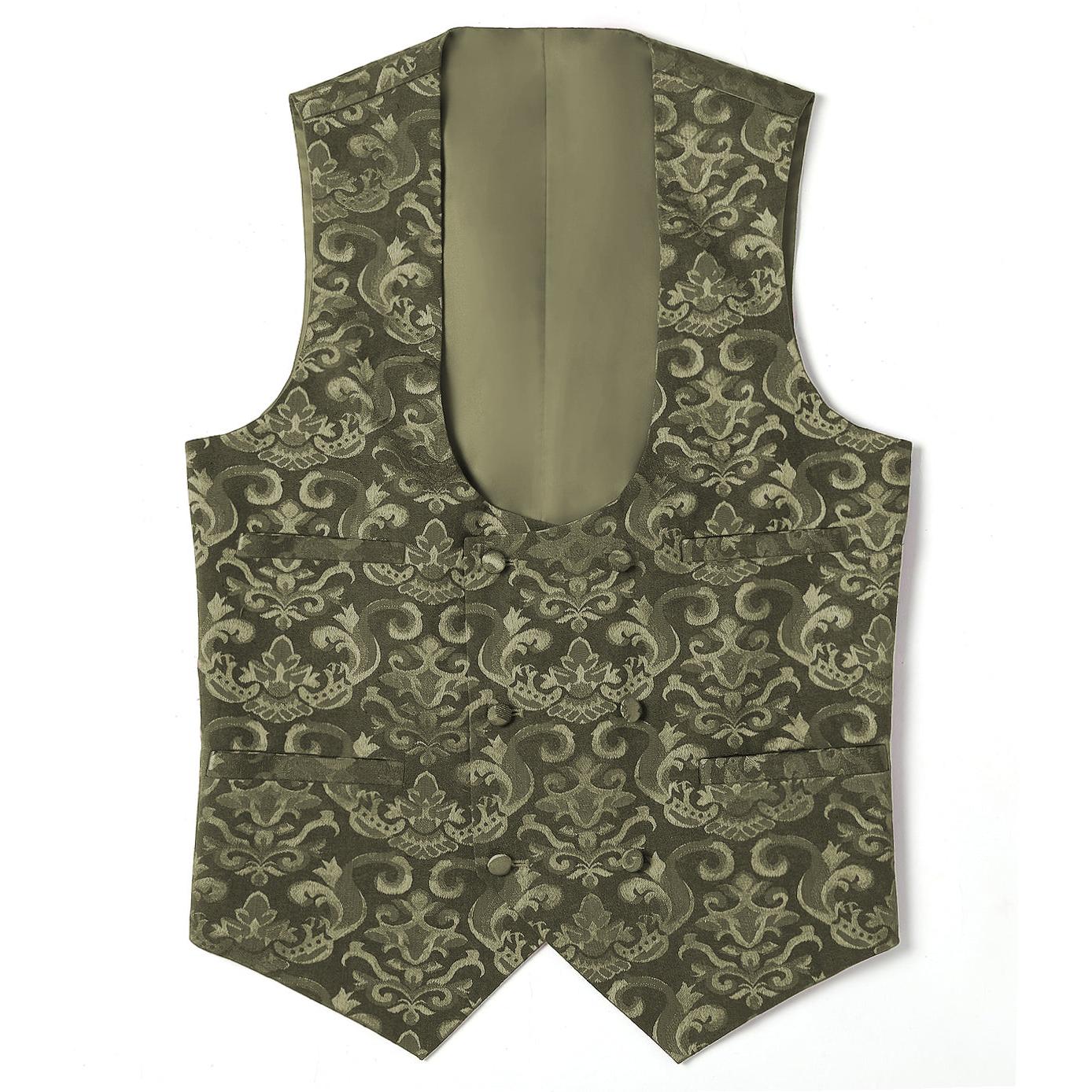 Menseventwear Fashion Men’s Suit Vest Regular Fit Patterned U Neck Waistcoat Menseventwear Fashion Men’s Suit Vest Regular Fit Patterned U Neck Waistcoat