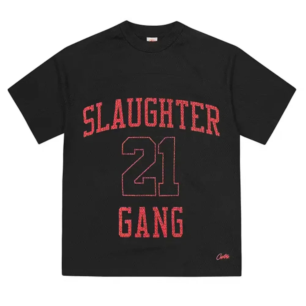 Corteiz x Slaughter Gang Savage Mesh shirt Black