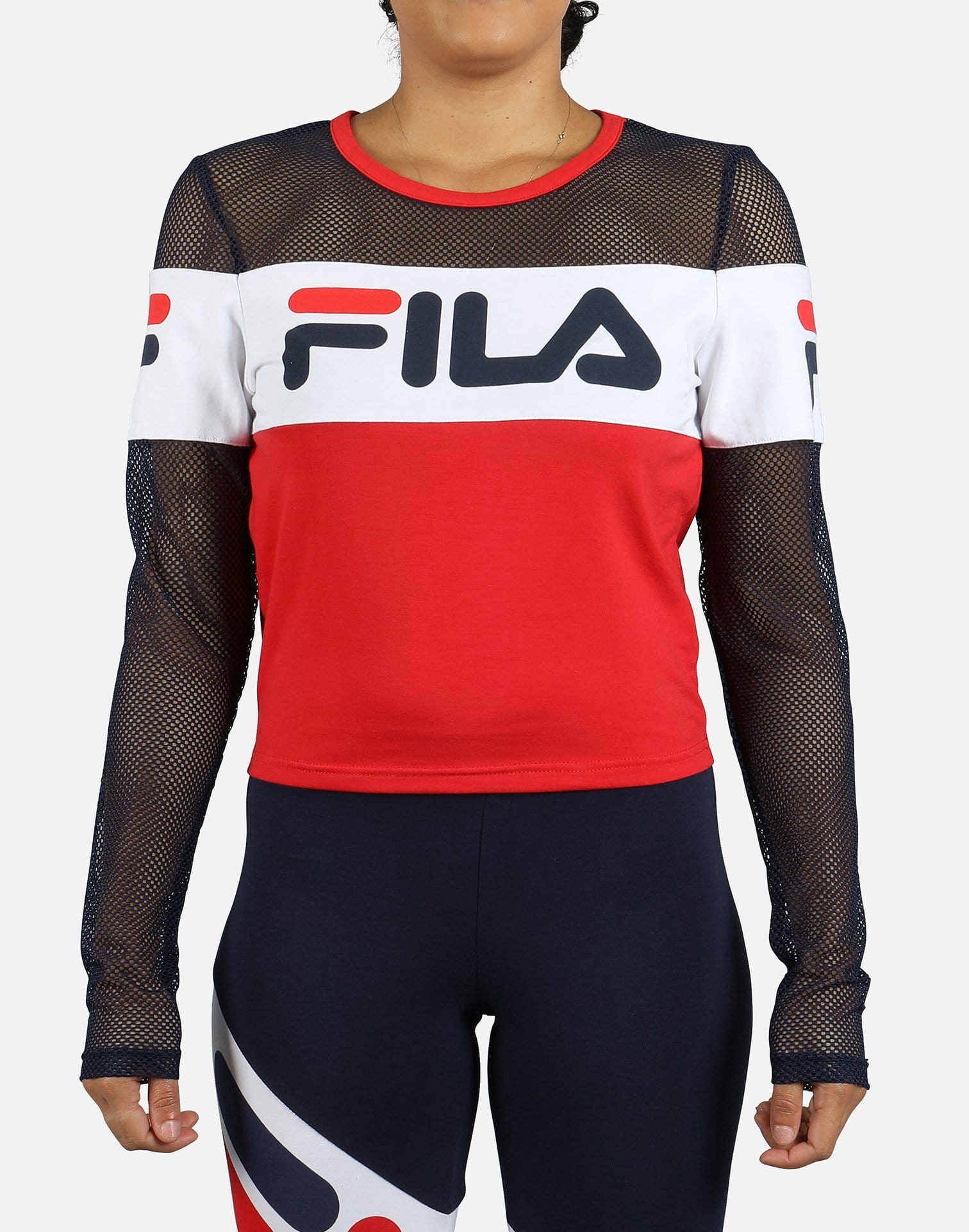 Fila TARA CROP LONG SLEEVE TOP Fila TARA CROP LONG SLEEVE TOP