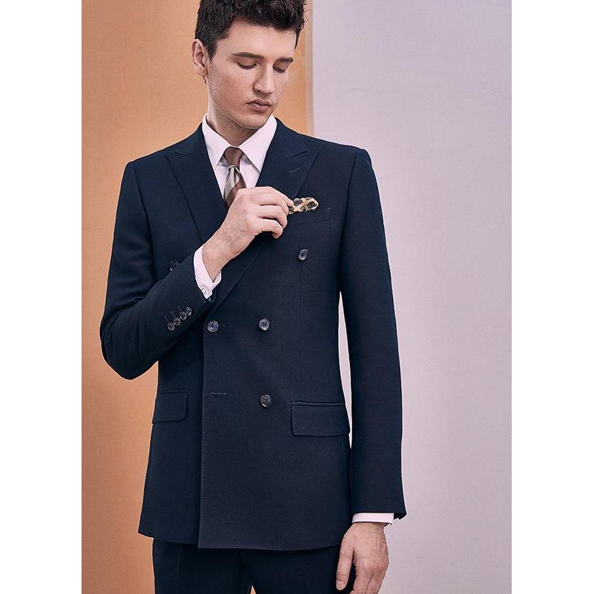 Formal Pieces Mens Suit Flat Peak Lapel Tuxedos For Wedding Blazer+Pants Formal Pieces Mens Suit Flat Peak Lapel Tuxedos For Wedding Blazer+Pants