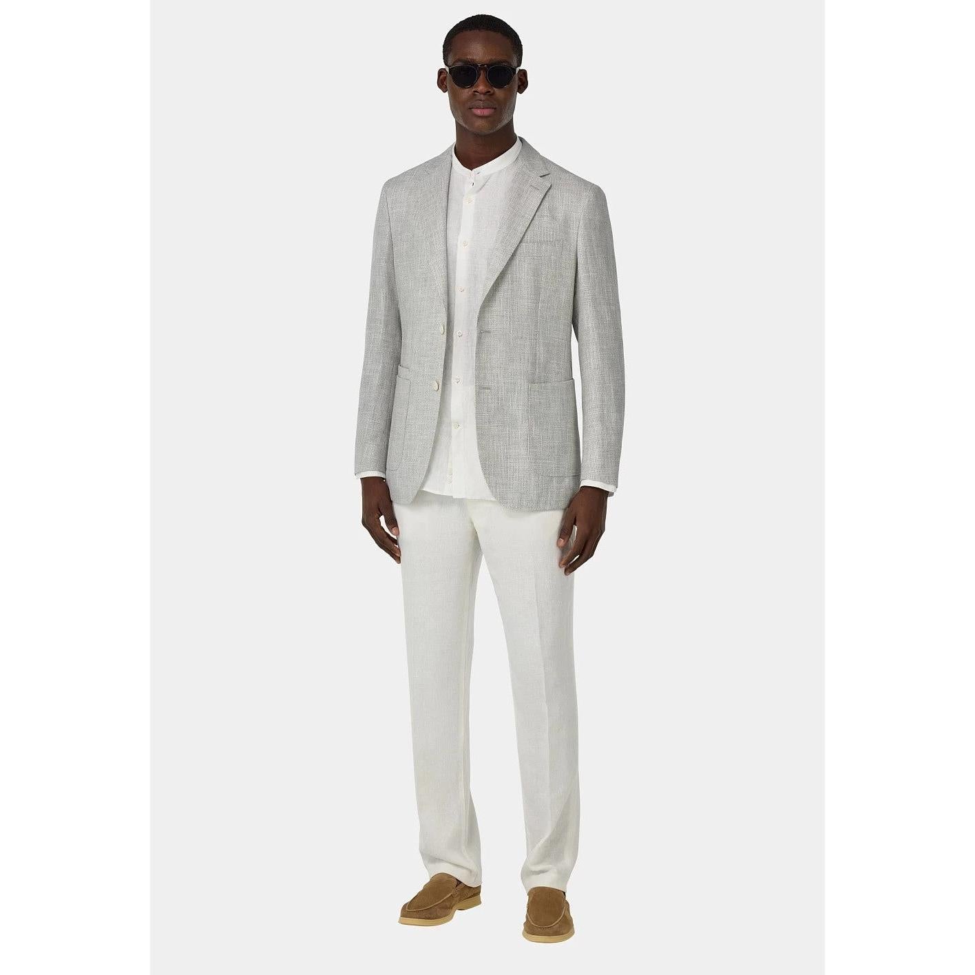 Formal Men’s Regular Linen Notch Lapel Blazer for Wedding Formal Men’s Regular Linen Notch Lapel Blazer for Wedding