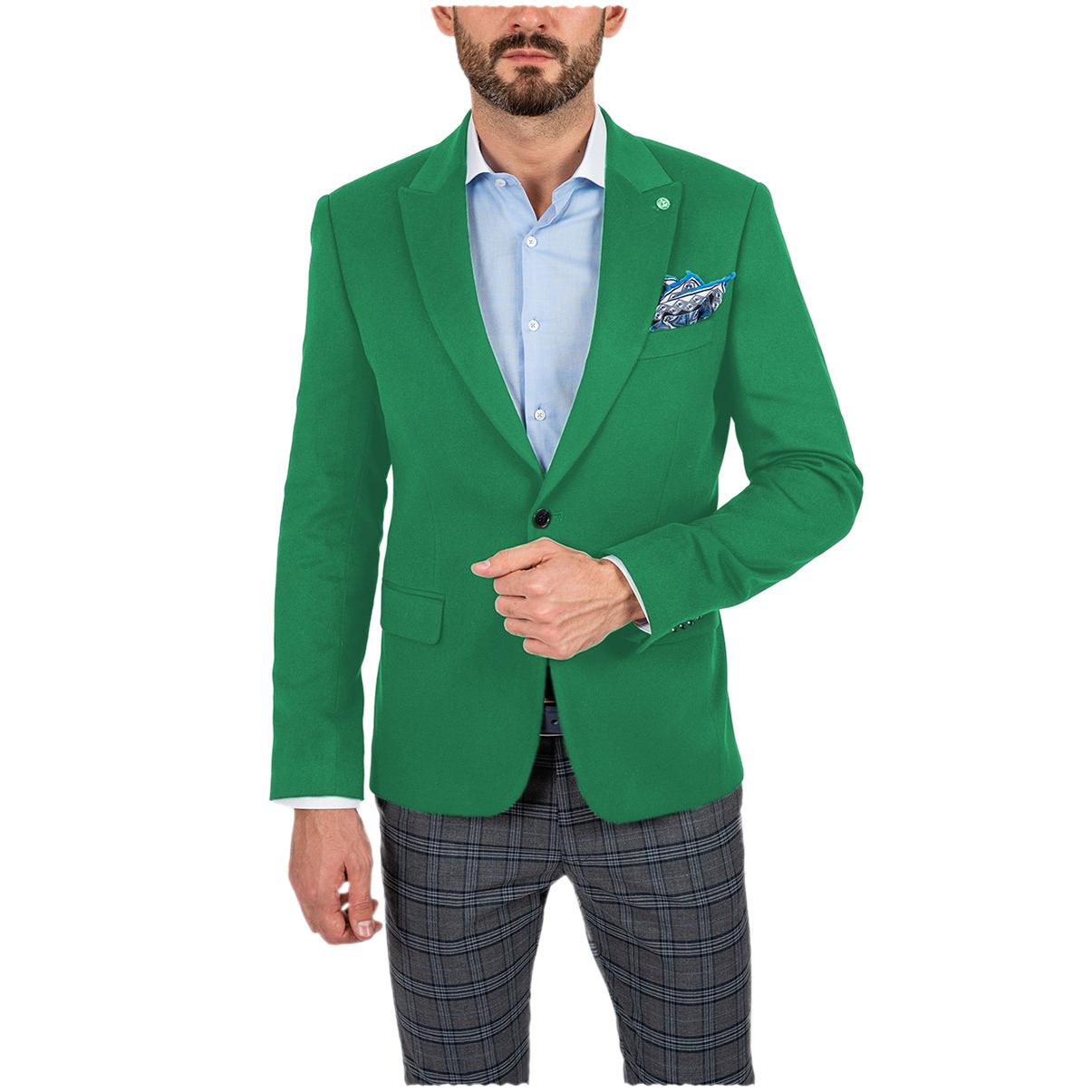 Menseventwear Formal Men’s Slim Fit Peak Lapel Flat Blazer Menseventwear Formal Men’s Slim Fit Peak Lapel Flat Blazer