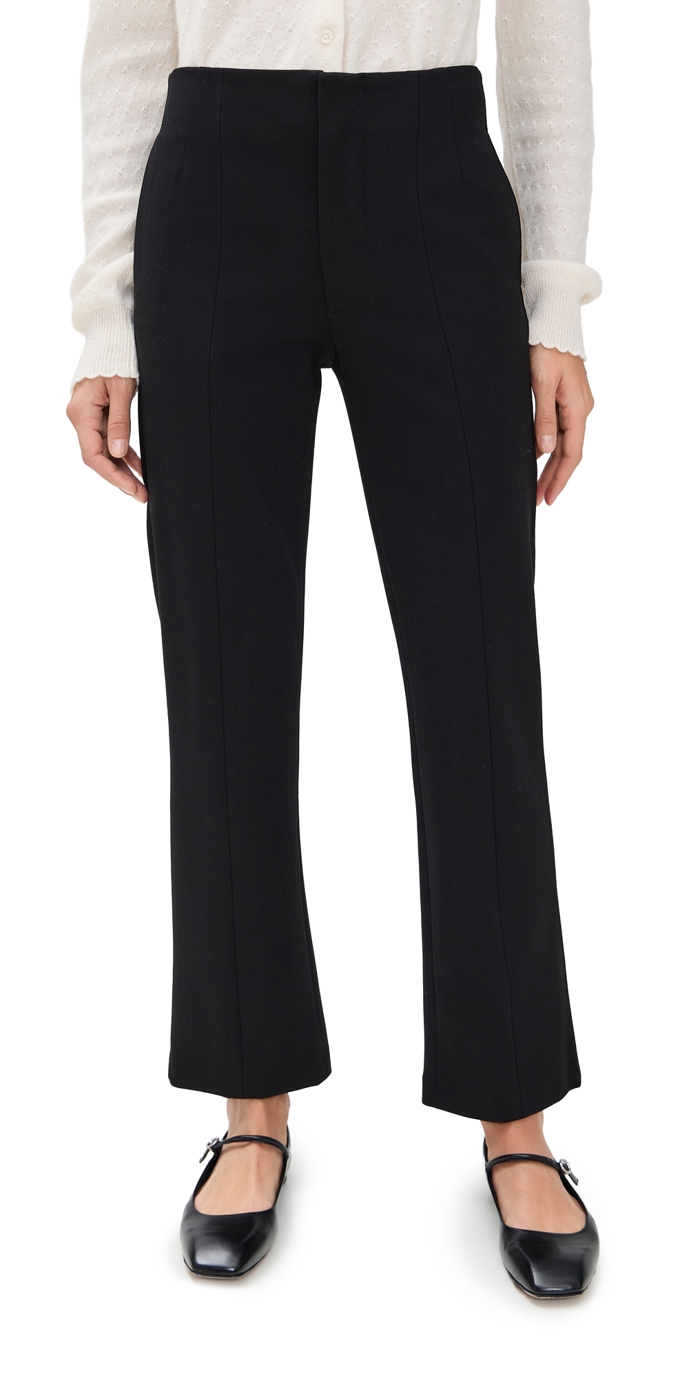 FRAME Le Sleek Straight Trousers Black FRAME Le Sleek Straight Trousers Black