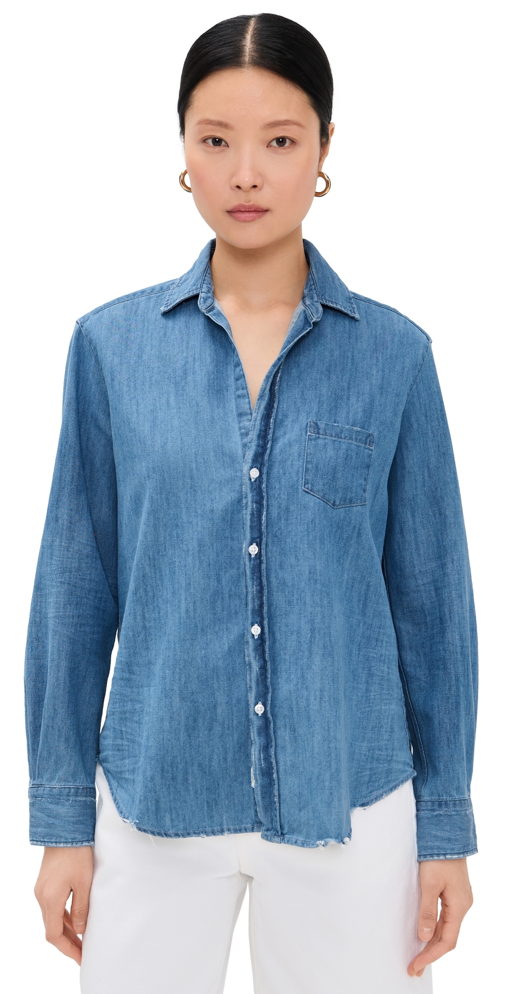 Frank & Eileen Eileen Denim Relaxed Button Down Shirt Vintage Stonewashed Indigo Frank & Eileen Eileen Denim Relaxed Button Down Shirt Vintage Stonewashed Indigo