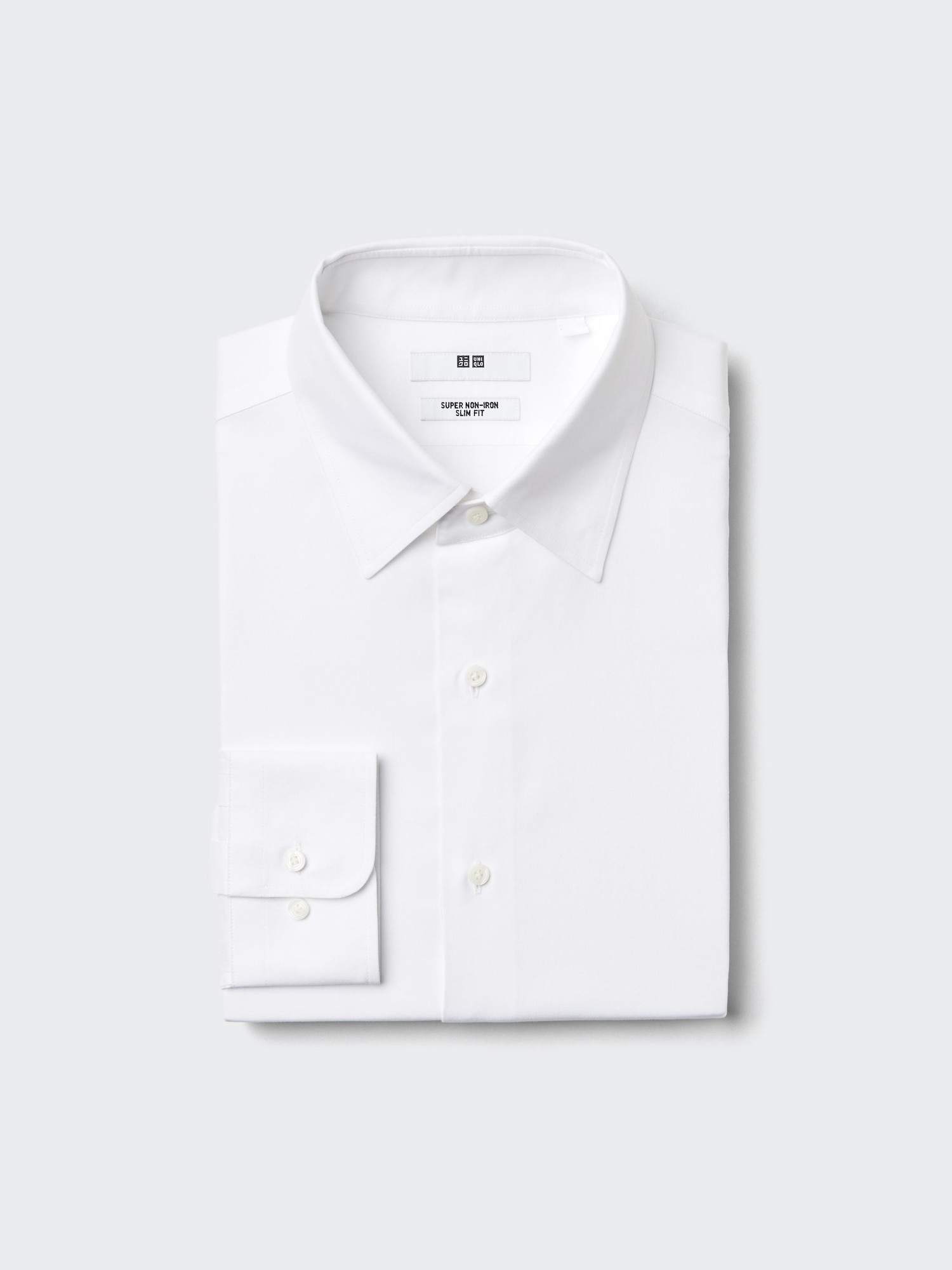 UNIQLO Men’s Super Non-Iron Slim Shirt Regular Collar, White, Small, % Cotton UNIQLO Men’s Super Non-Iron Slim Shirt Regular Collar, White, Small, % Cotton