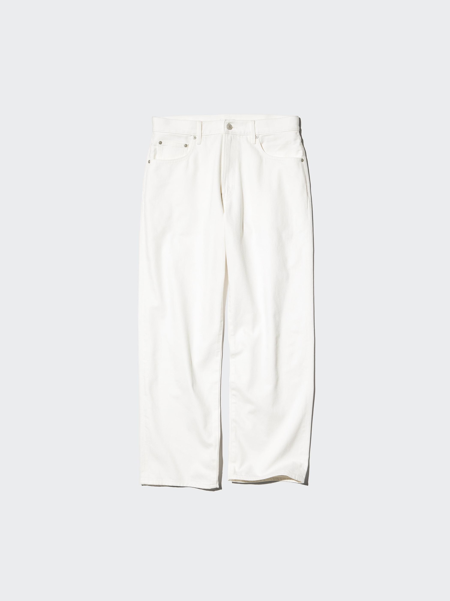 UNIQLO Men’s Baggy Jeans, Off White, , % Cotton UNIQLO Men’s Baggy Jeans, Off White, , % Cotton