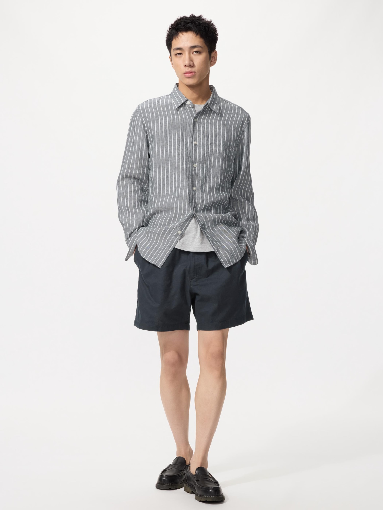 UNIQLO Men’s Linen Blend Easy Shorts “, Black UNIQLO Men’s Linen Blend Easy Shorts “, Black