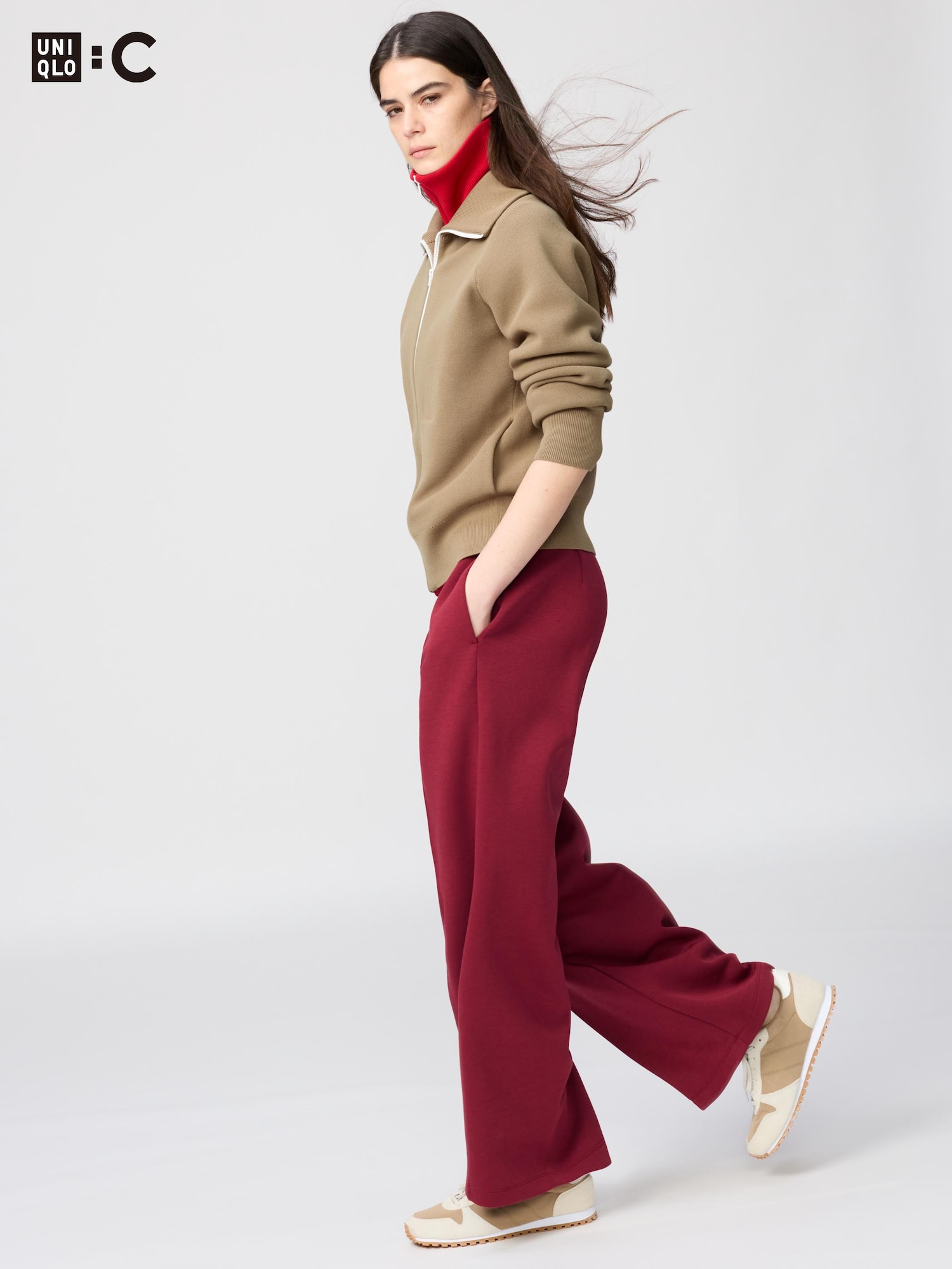 UNIQLO Men’s Straight Sweatpants, Red, Medium UNIQLO Men’s Straight Sweatpants, Red, Medium