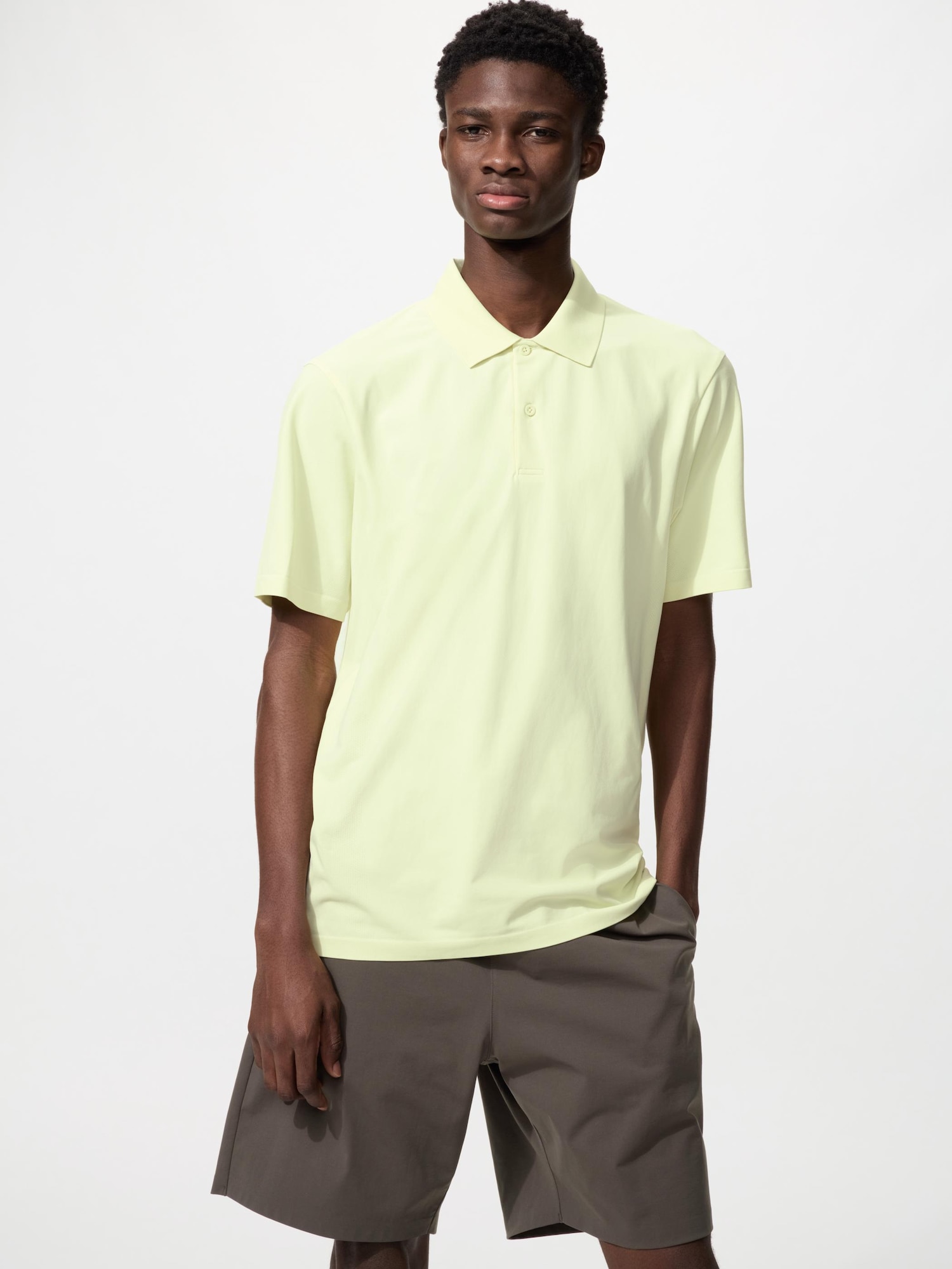UNIQLO Men’s DRY-EX Polo Shirt with Quick-Drying, Yellow UNIQLO Men’s DRY-EX Polo Shirt with Quick-Drying, Yellow