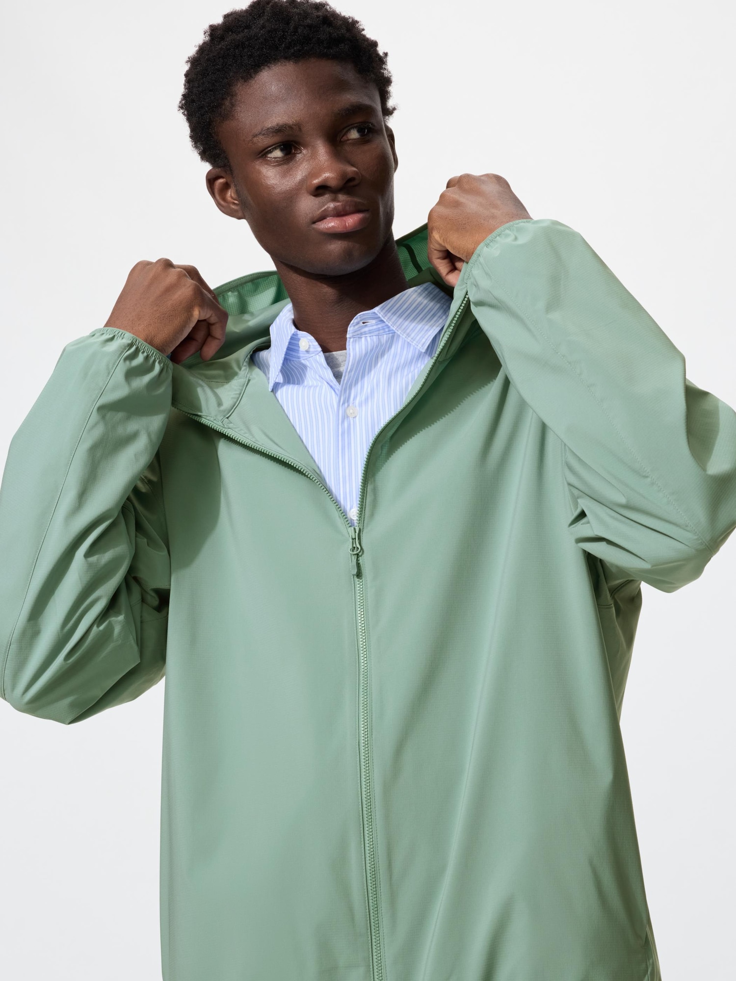 UNIQLO Men’s Pocketable UV Protection Parka with Water-Repellent, Green, Small UNIQLO Men’s Pocketable UV Protection Parka with Water-Repellent, Green, Small