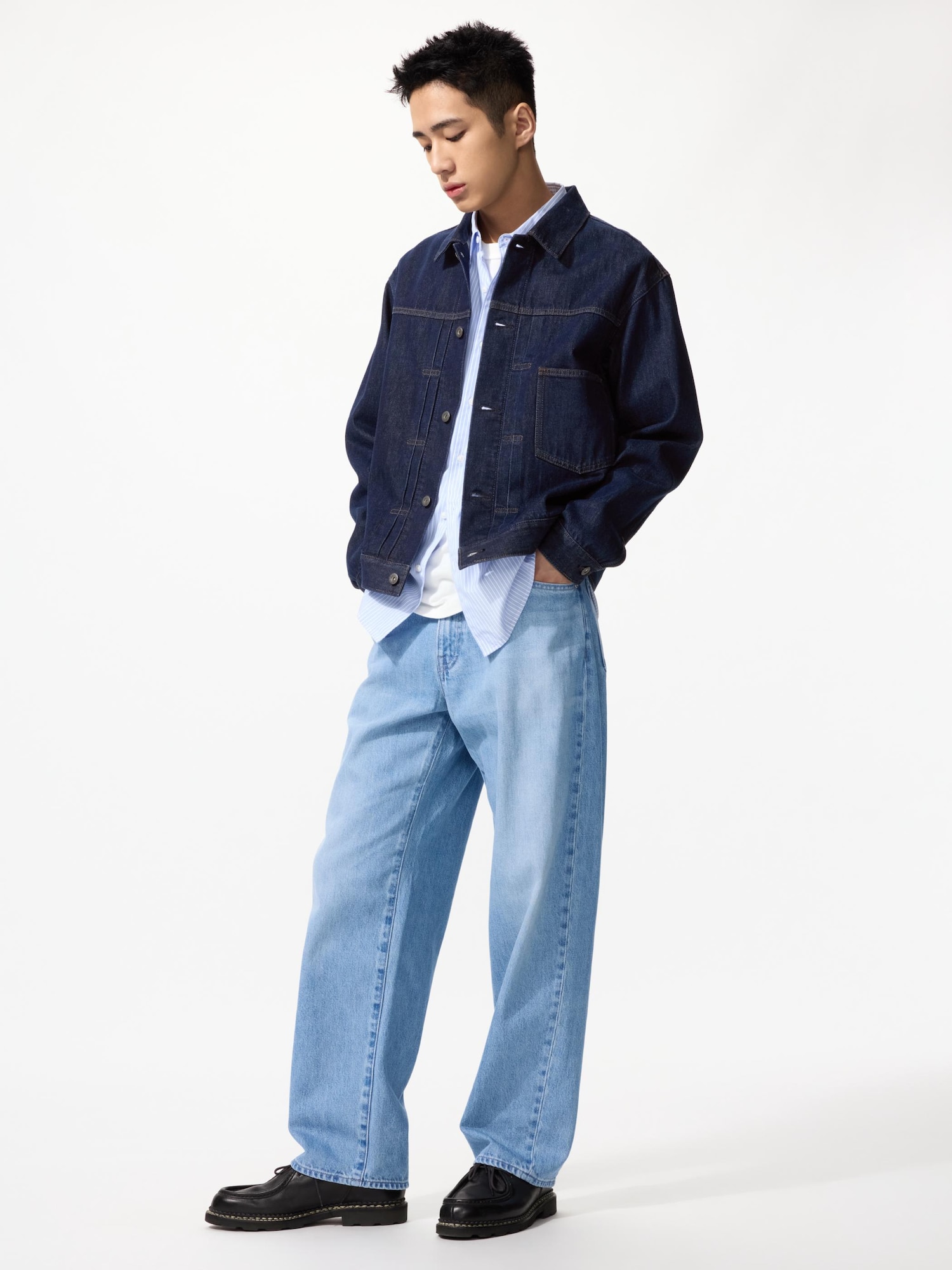 UNIQLO Men’s Baggy Jeans, Blue, , % Cotton UNIQLO Men’s Baggy Jeans, Blue, , % Cotton