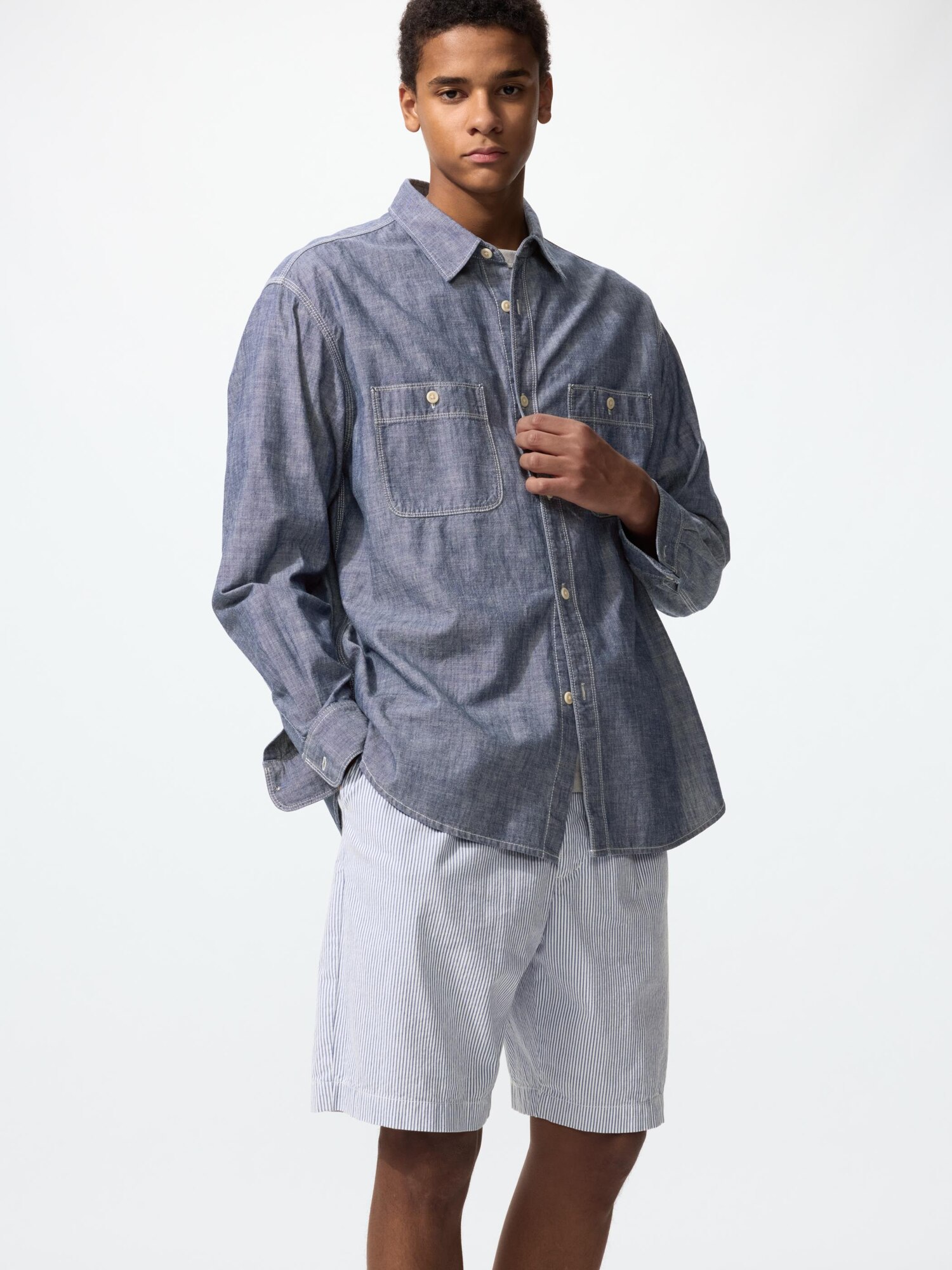 UNIQLO Men’s Stretch Easy Shorts Seersucker “, Blue, Medium UNIQLO Men’s Stretch Easy Shorts Seersucker “, Blue, Medium