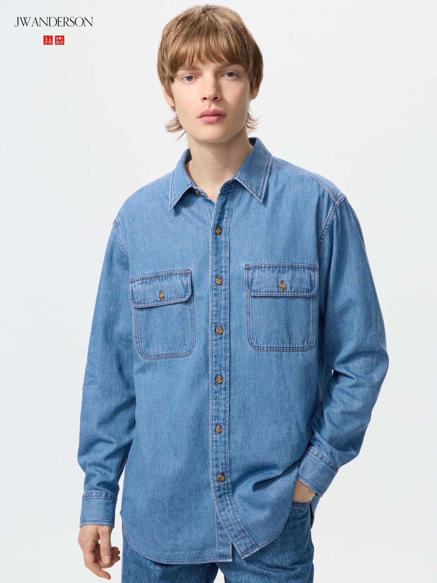 UNIQLO Men’s Denim Shirt, Blue, Small, % Cotton UNIQLO Men’s Denim Shirt, Blue, Small, % Cotton