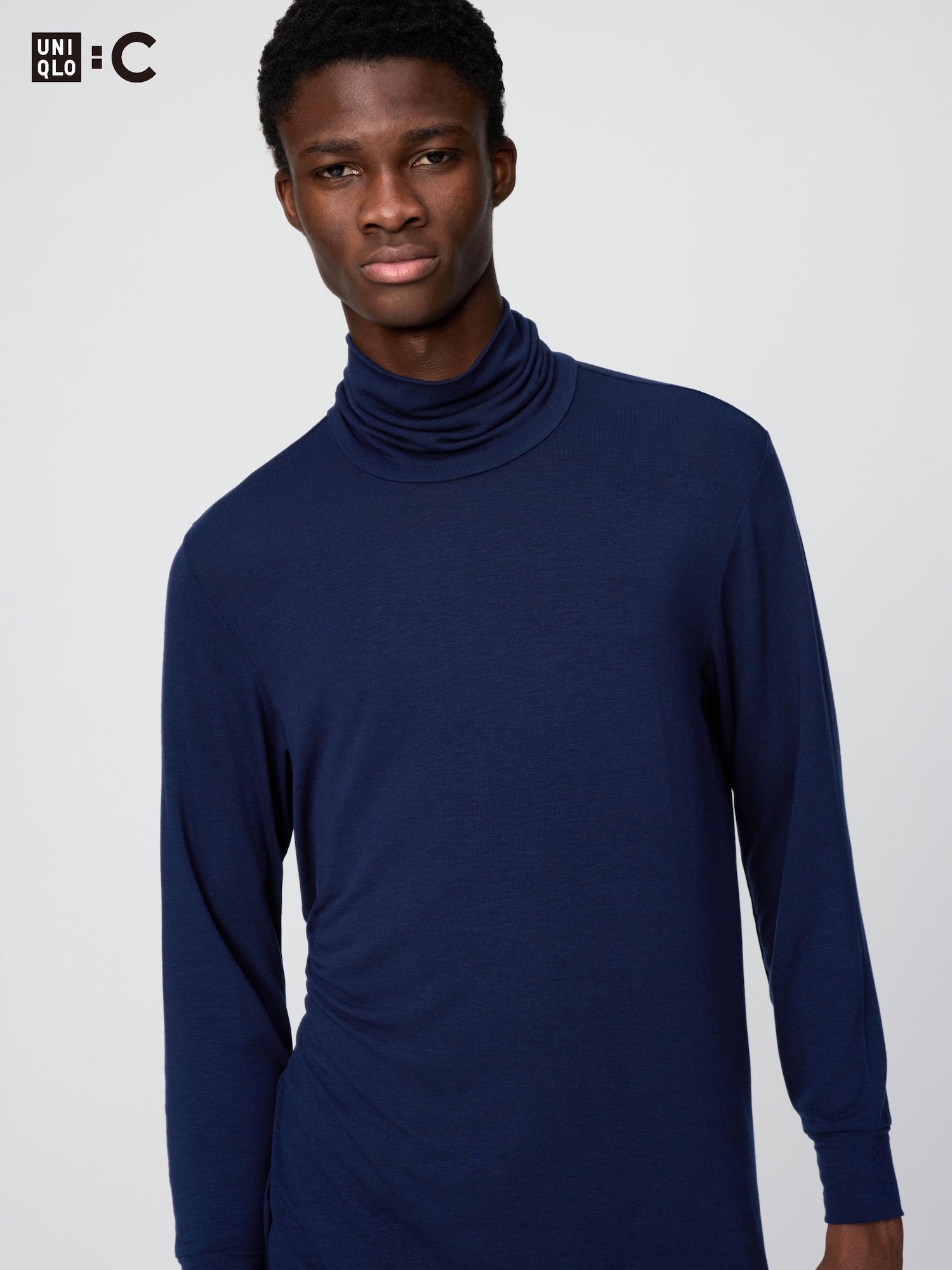 UNIQLO Men’s HEATTECH Extra Warm Cashmere Blend Turtleneck, Navy, Large UNIQLO Men’s HEATTECH Extra Warm Cashmere Blend Turtleneck, Navy, Large