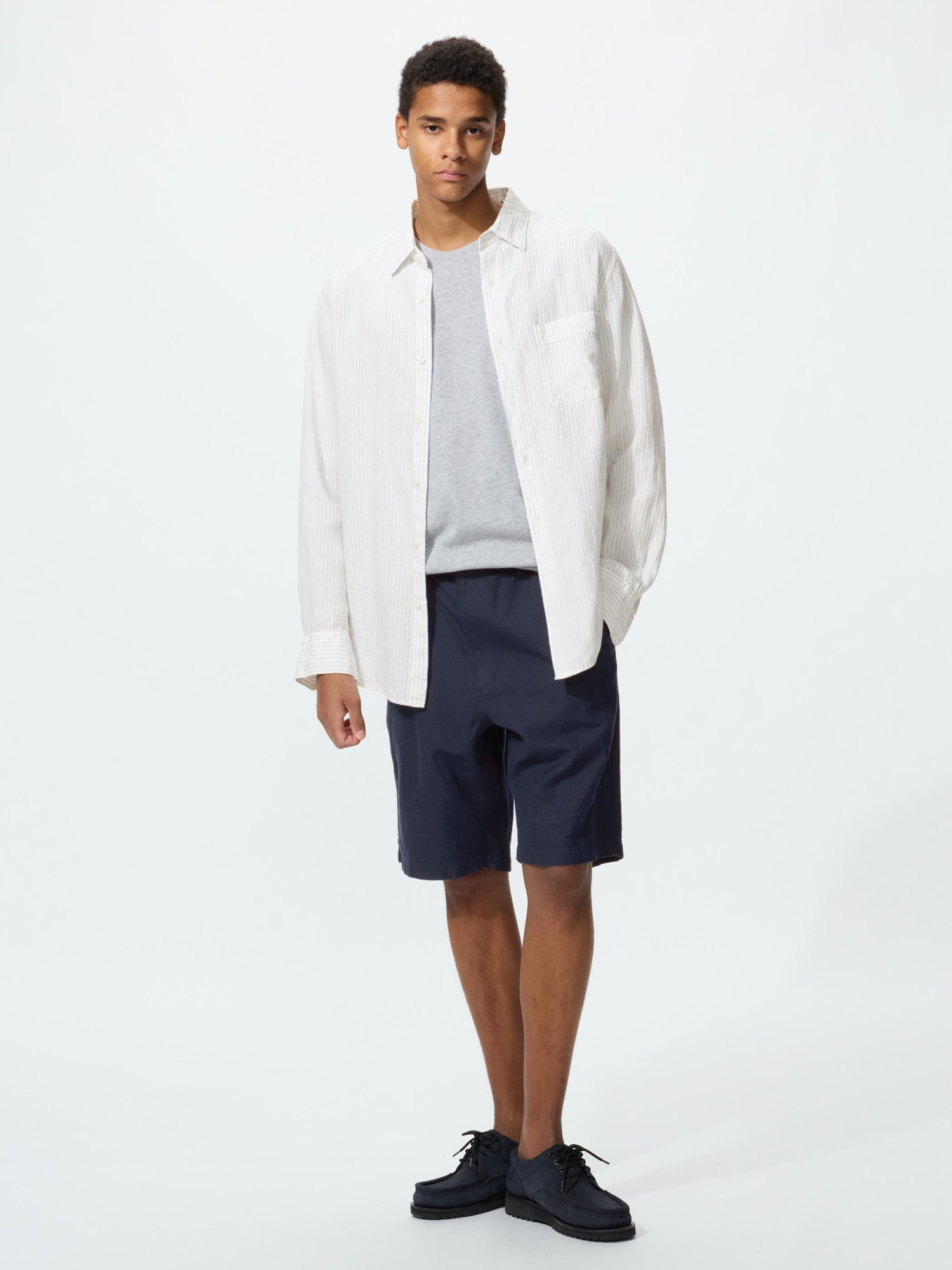 UNIQLO Men’s Linen Blend Shorts .”, Navy, Small UNIQLO Men’s Linen Blend Shorts .”, Navy, Small