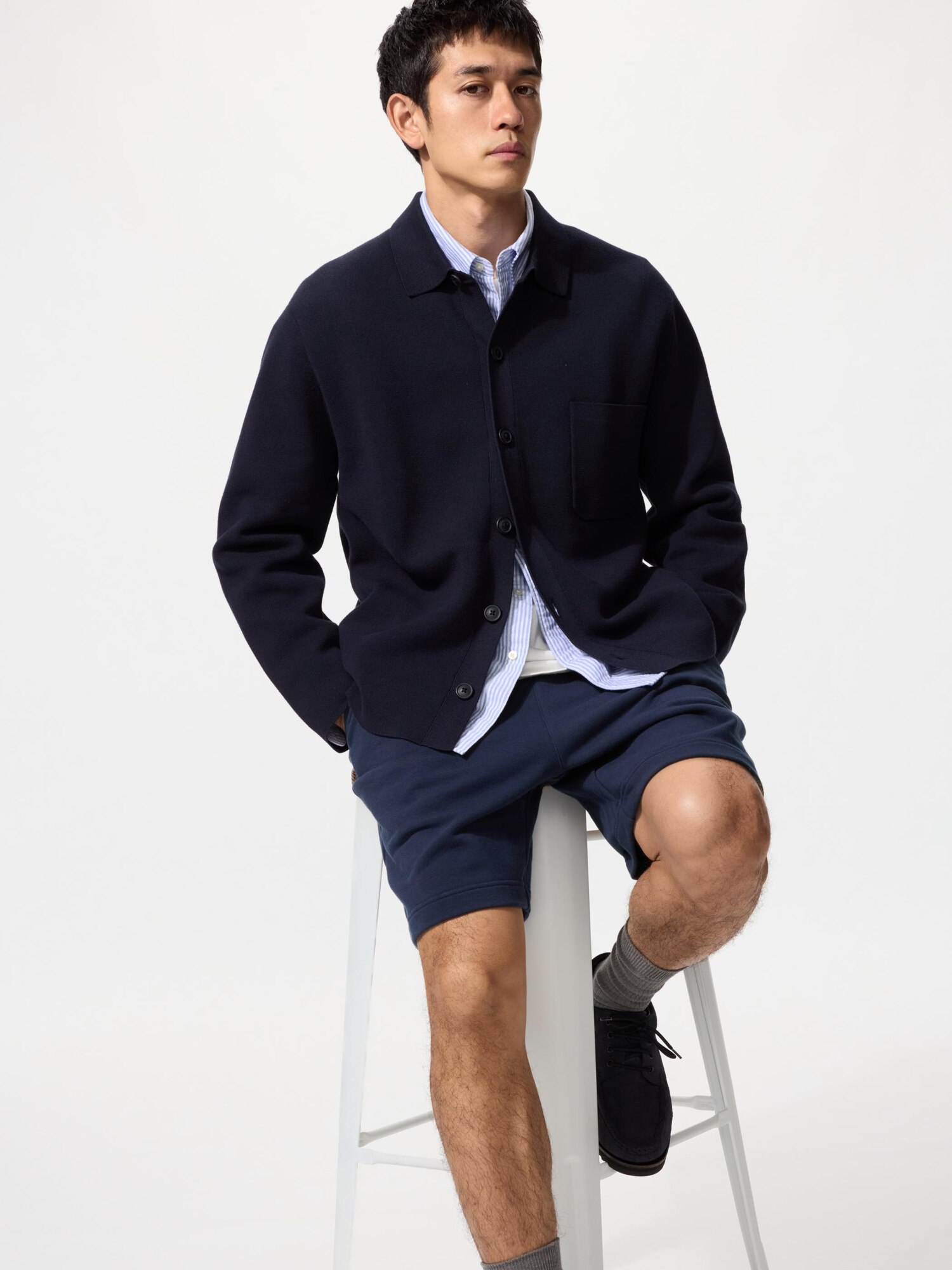 UNIQLO Men’s Ultra Stretch Sweat Shorts “, Navy UNIQLO Men’s Ultra Stretch Sweat Shorts “, Navy