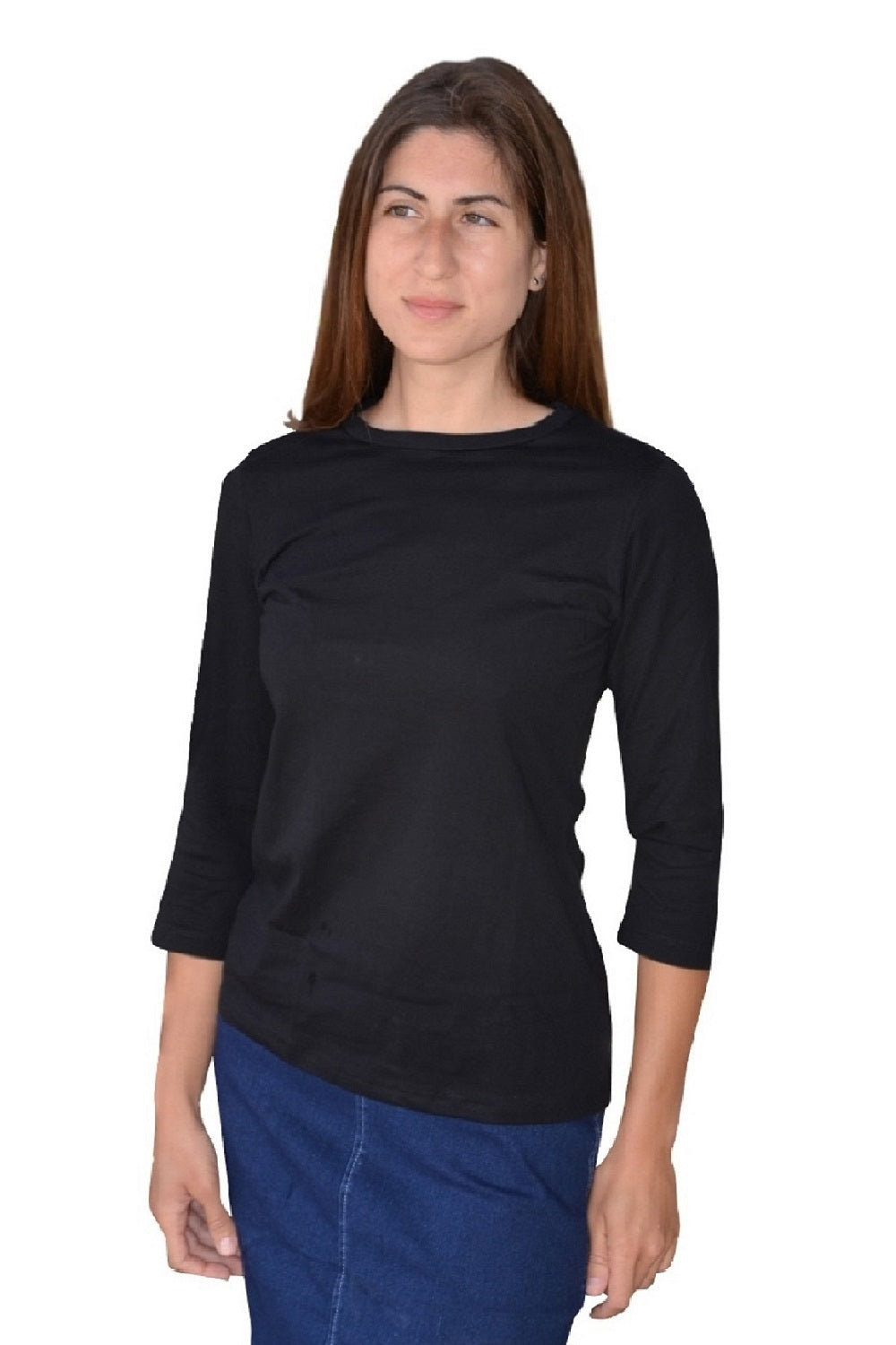 Essential Cotton Shirt – Sleeve Modest Top – Pale Dogwood Small Essential Cotton Shirt – Sleeve Modest Top – Pale Dogwood Small