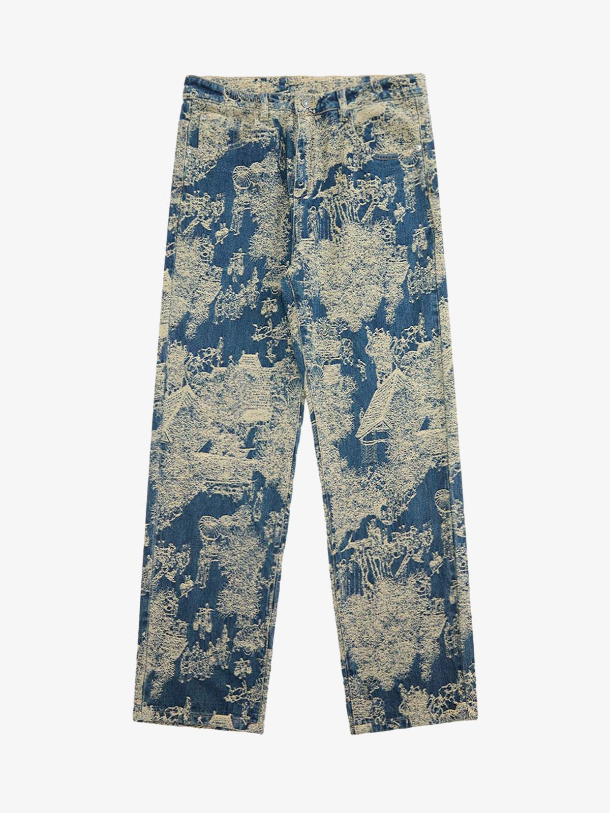 Landscape Jacquard Straight Jeans Landscape Jacquard Straight Jeans